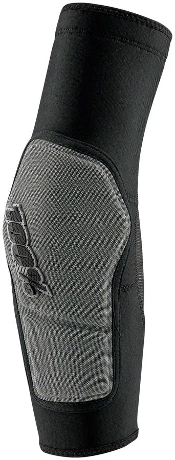 100% Ridecamp Elbow Guards - Black/Gray, Large Lightweight Slip On Sleeves