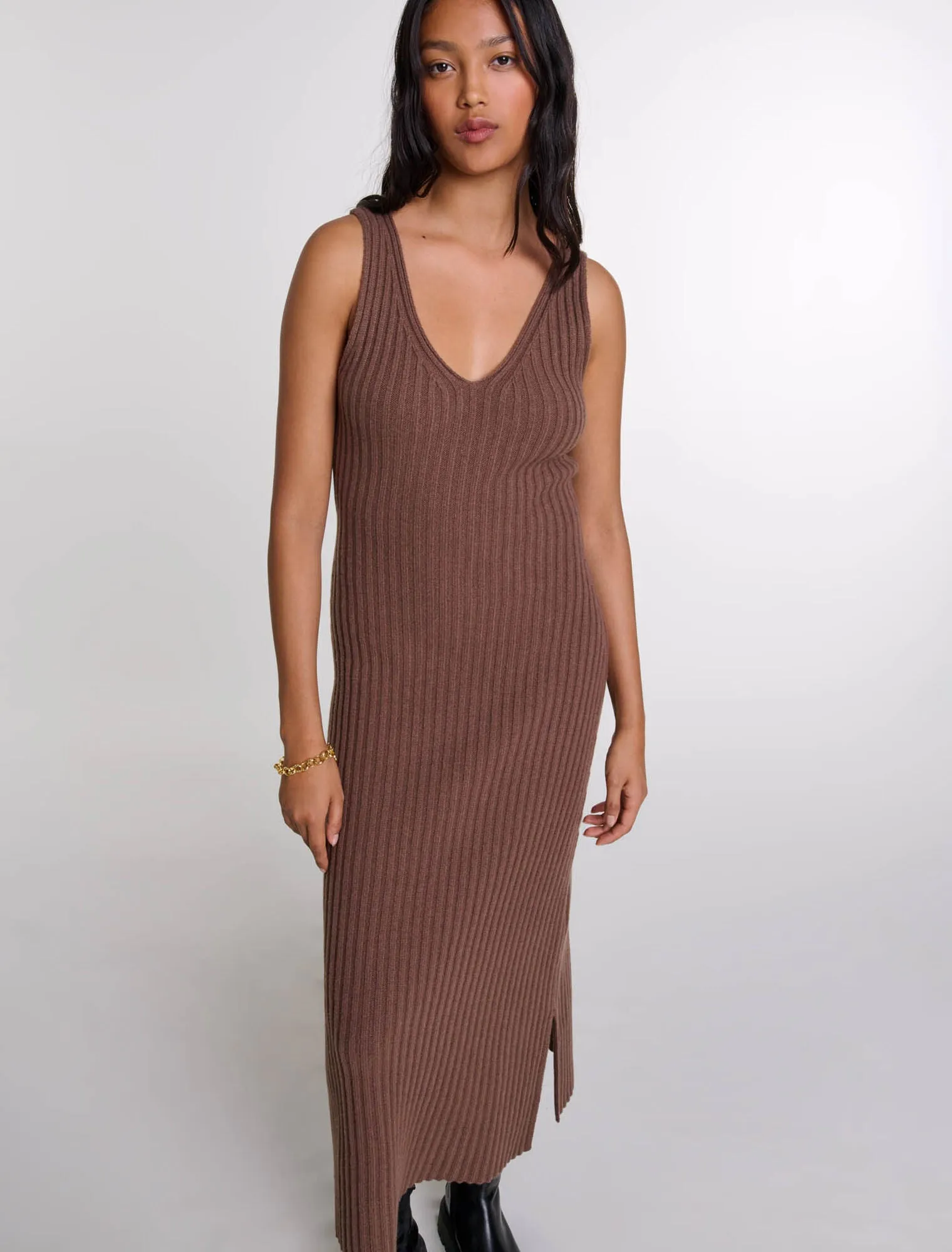 2-in-1 wool maxi dress