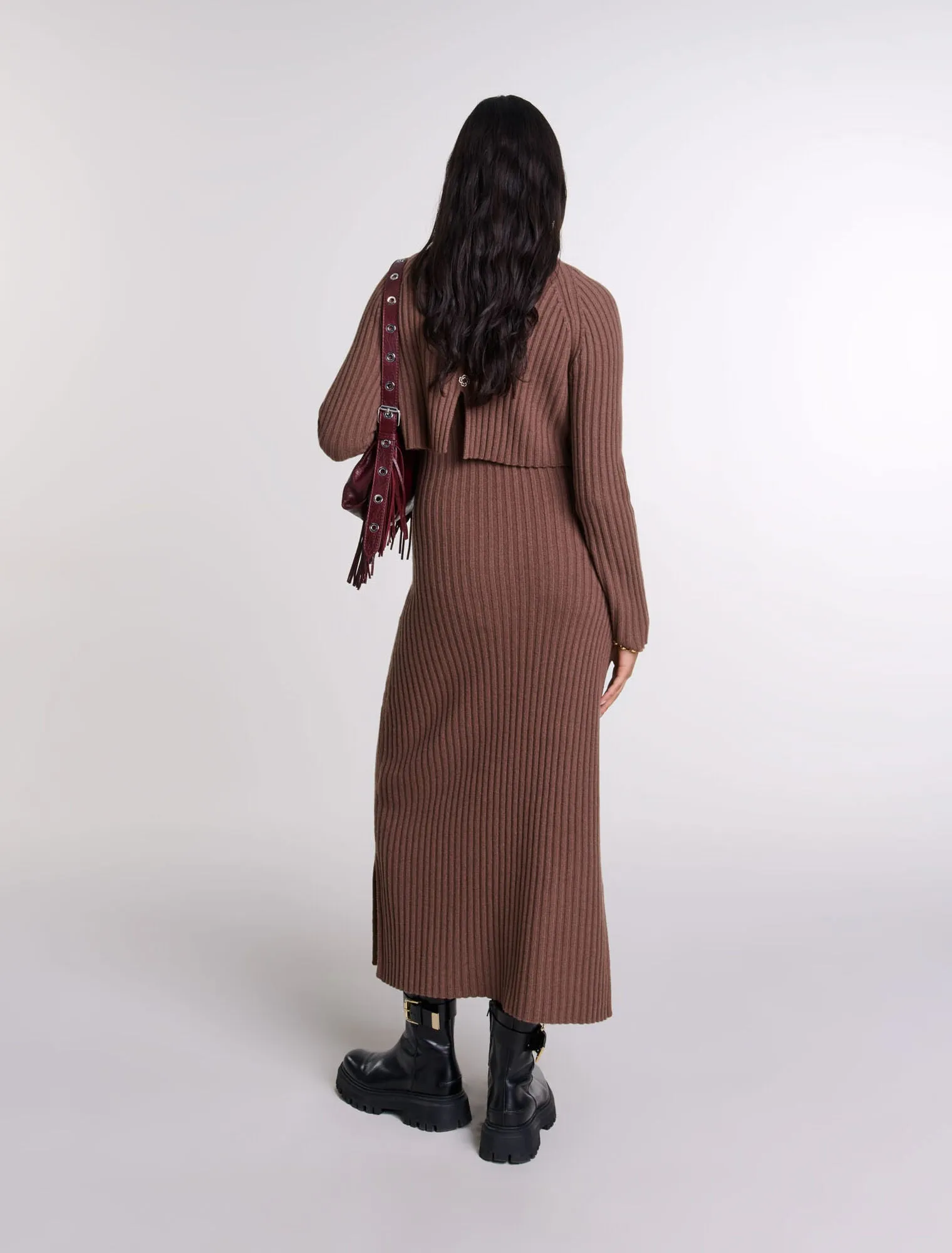 2-in-1 wool maxi dress