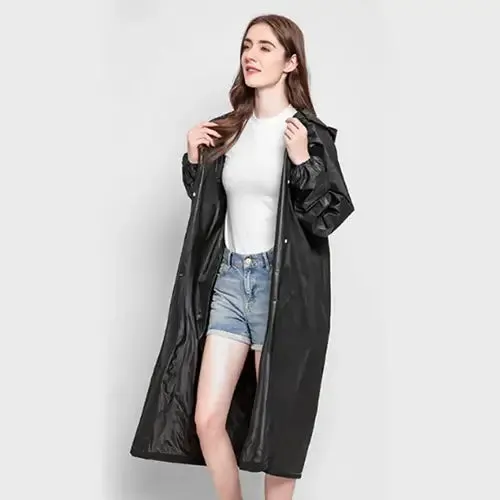 3 in 1 Waterproof Adult Long Raincoat Women Men Rain Coat Jacket