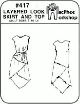 #417 LAYERED LOOK SKIRT & TOP