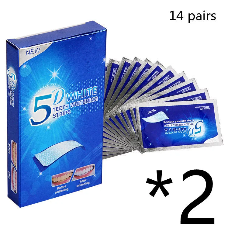 5D Gel Teeth Whitening Strips White Tooth Dental Kit Oral Hygiene Care Strip For False Teeth Veneers Dentist Seks Whiten Gel