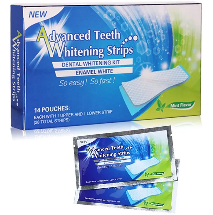 7 Pairs Of 14 WHITE Whitening Teeth Strips