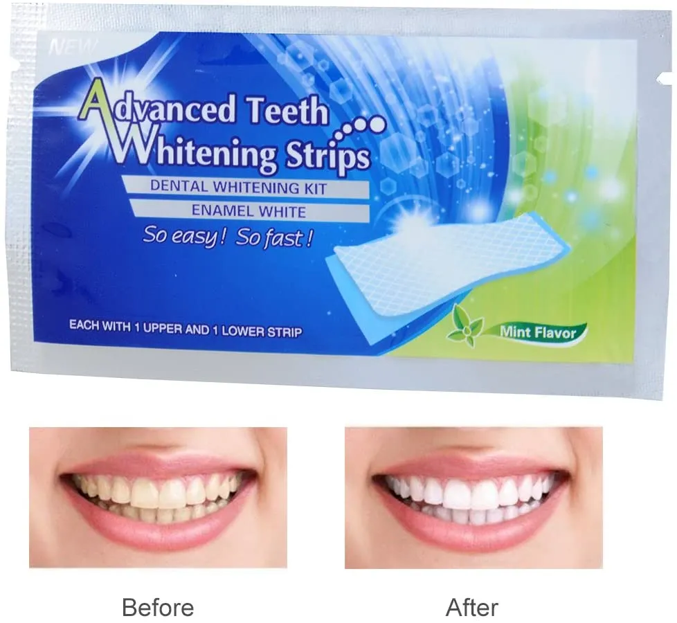 7 Pairs Of 14 WHITE Whitening Teeth Strips