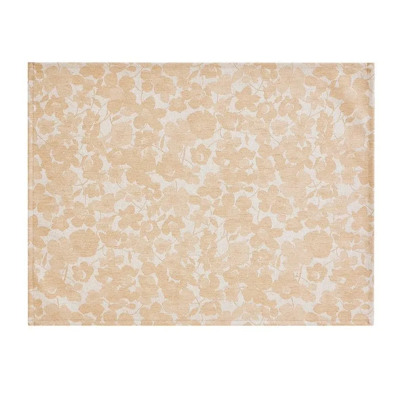 a la carte mille fleurs beige coated placemat by le jacquard français