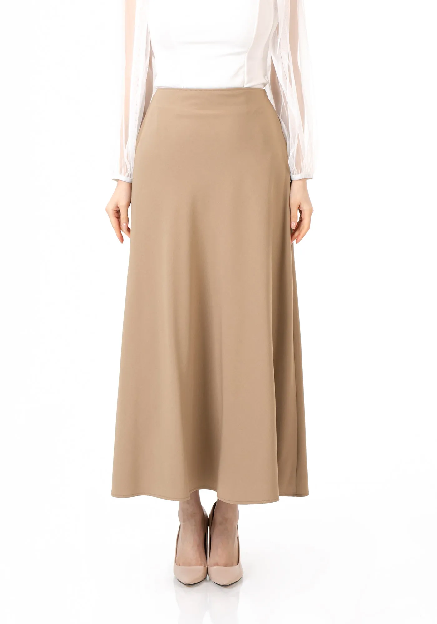 A-Line Style Comfy Maxi Dress Skirt - G-Line