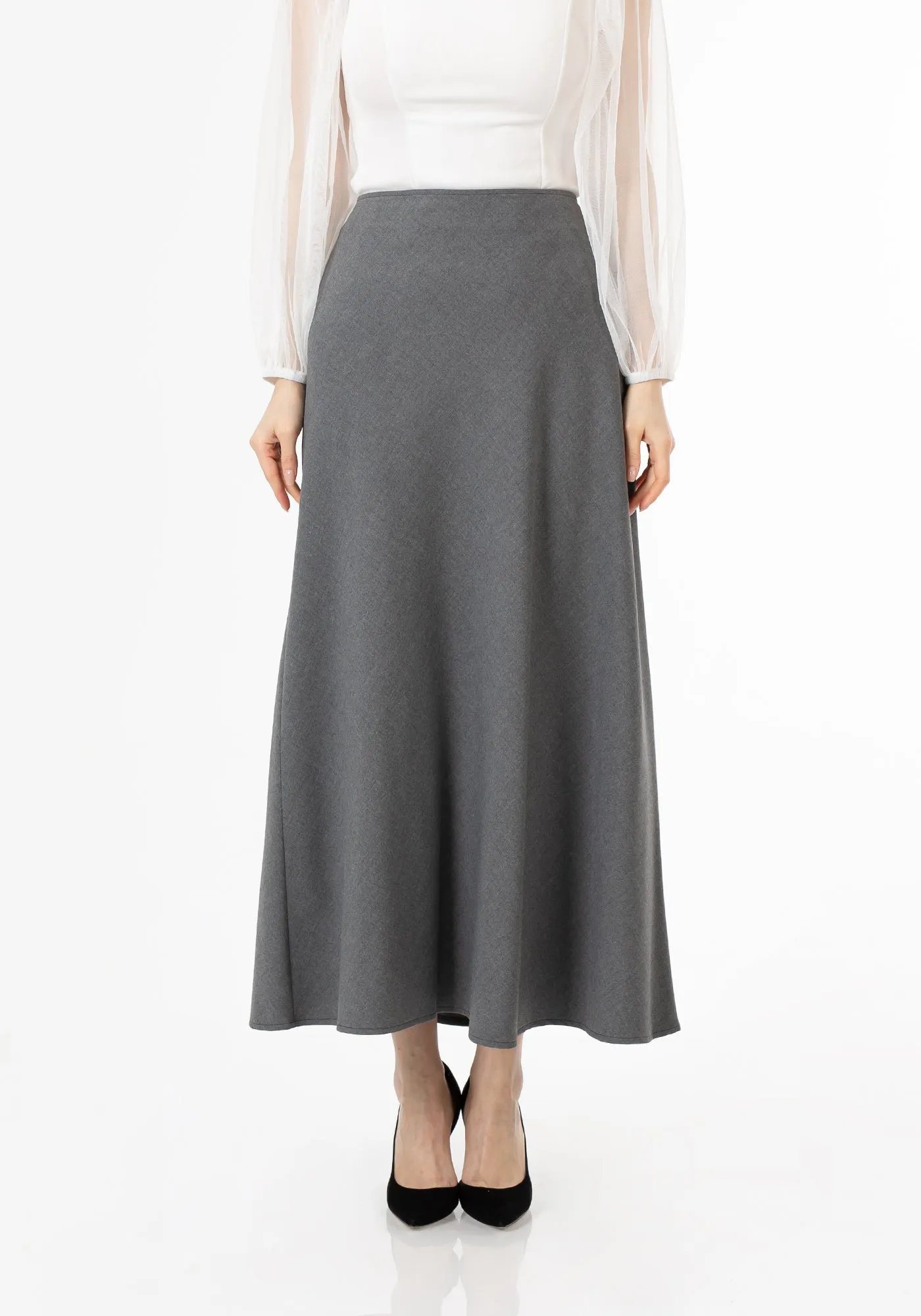 A-Line Style Comfy Maxi Dress Skirt - G-Line