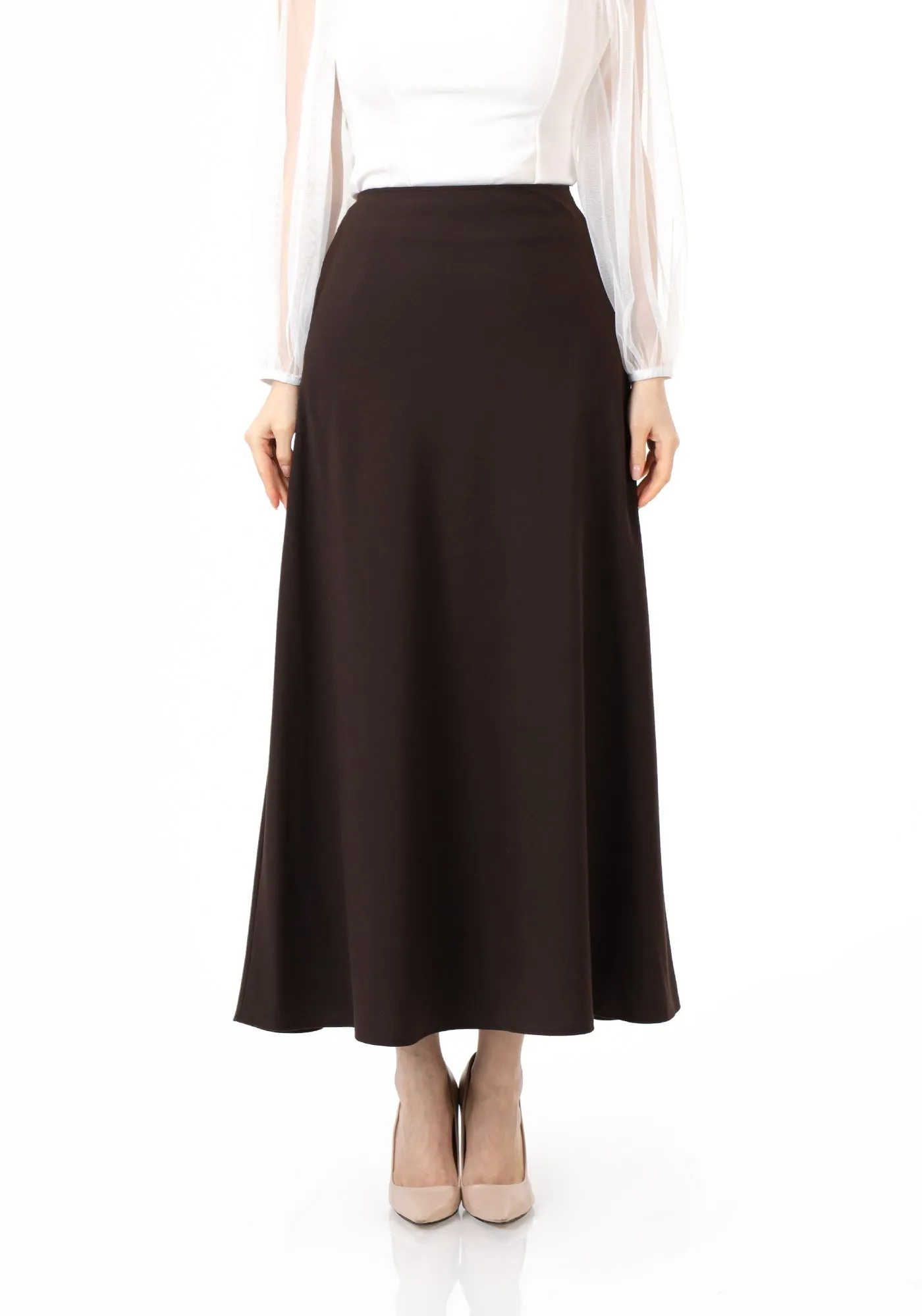 A-Line Style Comfy Maxi Dress Skirt - G-Line