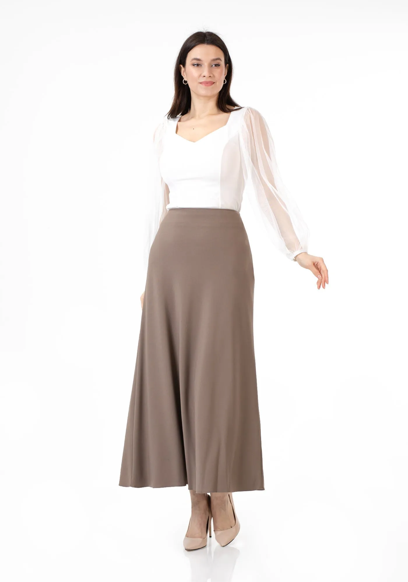 A-Line Style Comfy Maxi Dress Skirt - G-Line