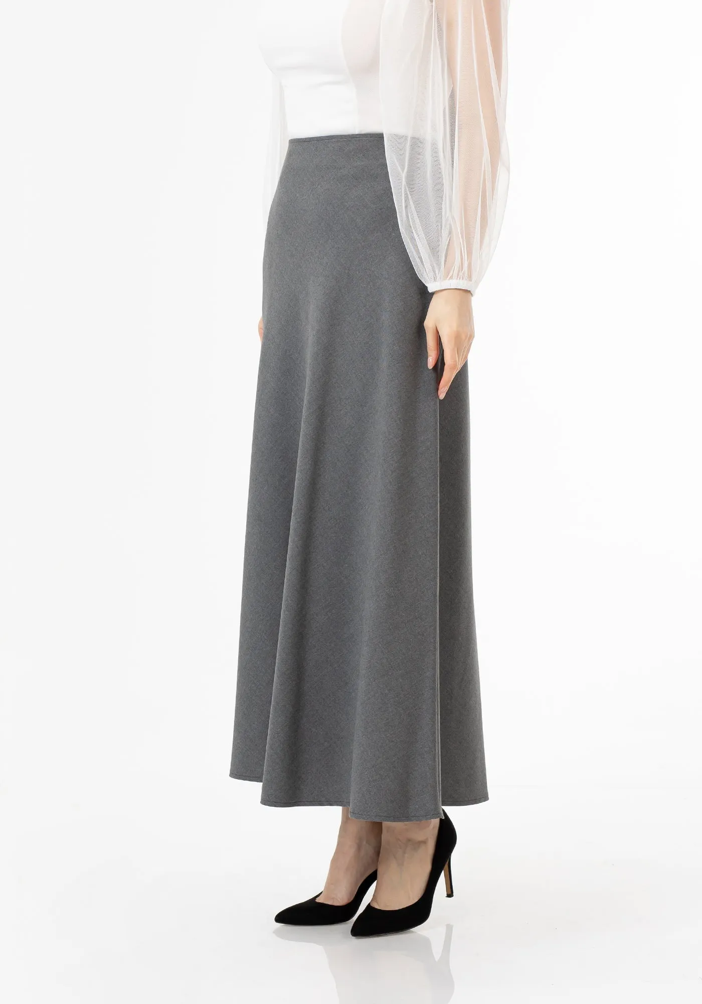 A-Line Style Comfy Maxi Dress Skirt - G-Line