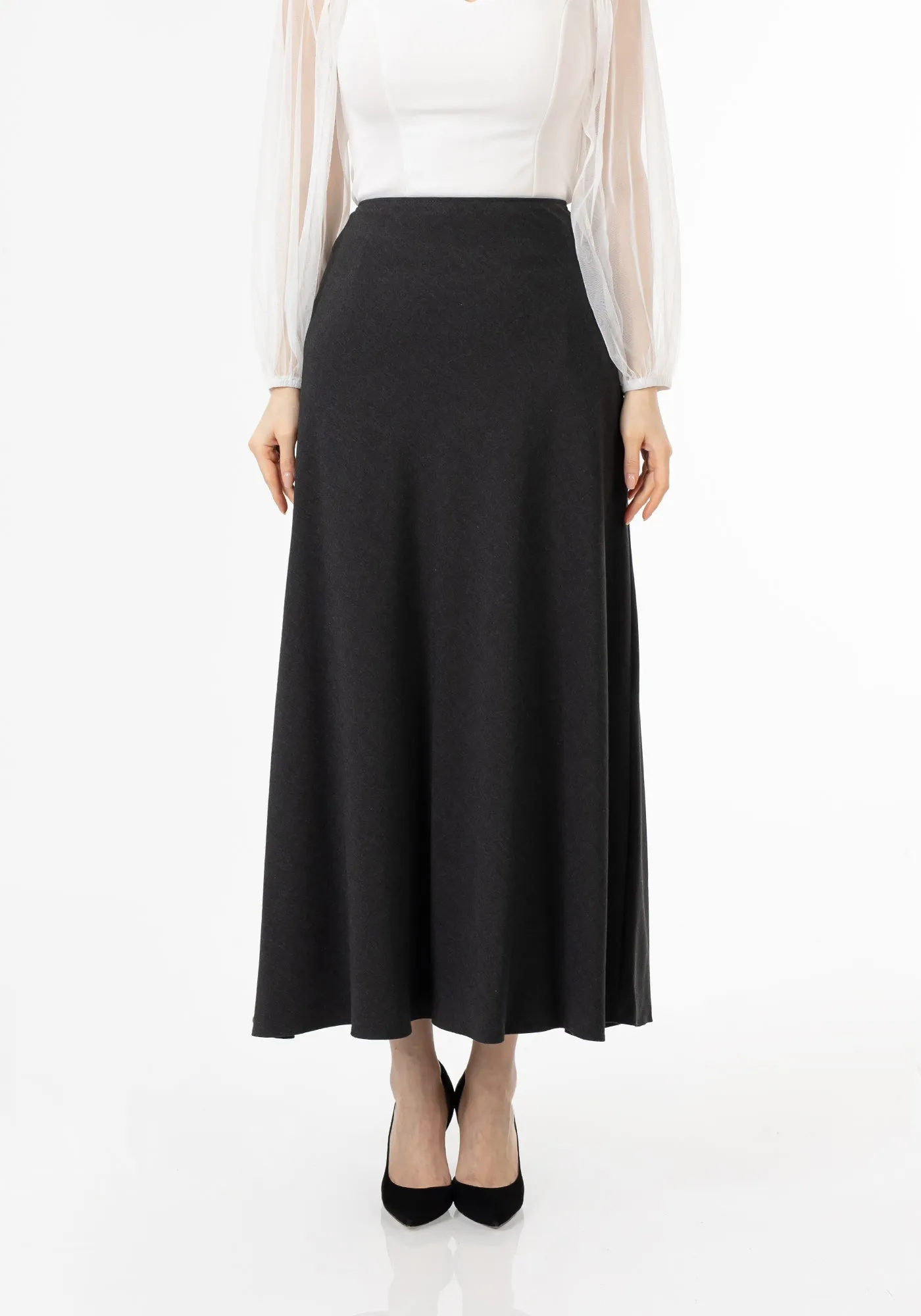 A-Line Style Comfy Maxi Dress Skirt - G-Line