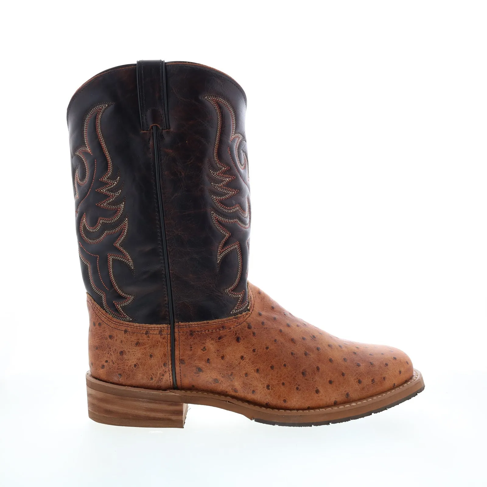 Abilene Boots 6750 Mens Brown Wide Leather Slip On Cowboy Western Boots