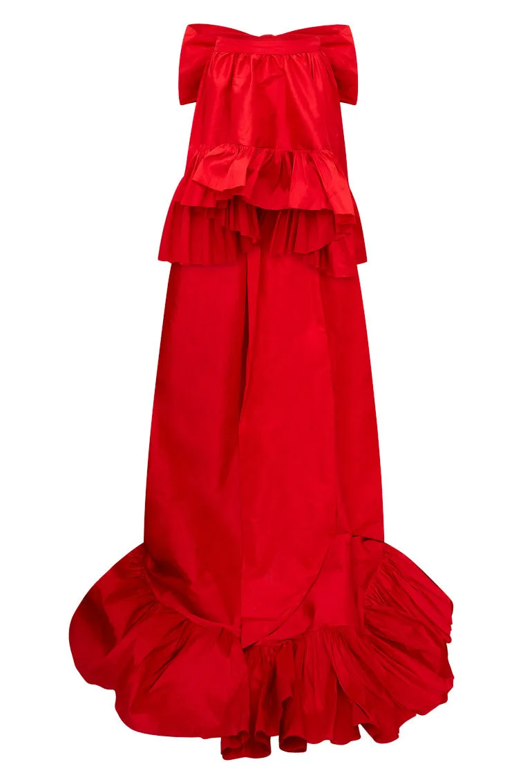 Acaro Taffeta Skirt With Train