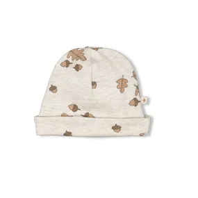 ACORN - Peached 1x1 Rib Knit Allover Print Bonnet