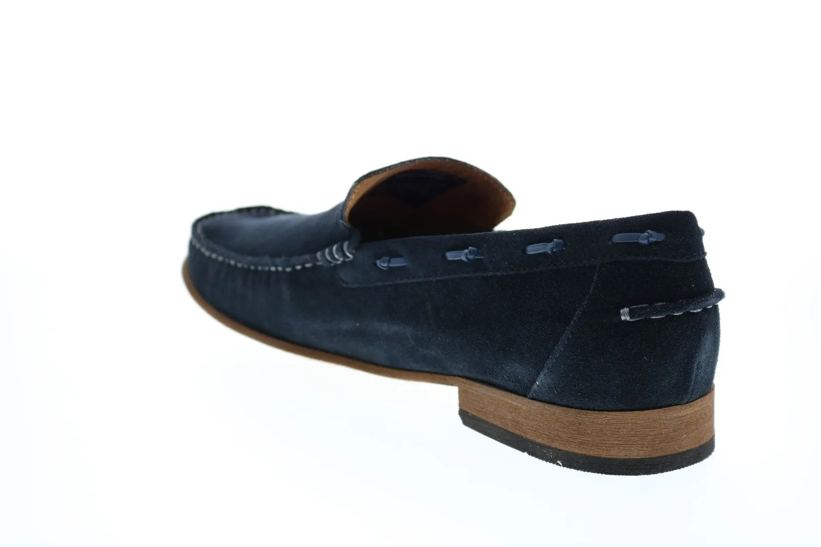 Andrew Marc West End NYWESTES-413 Mens Black Suede Moccasin Loafers & Slip Ons Shoes