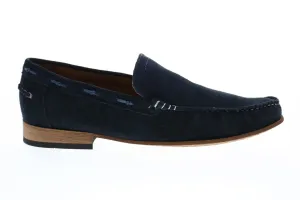 Andrew Marc West End NYWESTES-413 Mens Black Suede Moccasin Loafers & Slip Ons Shoes