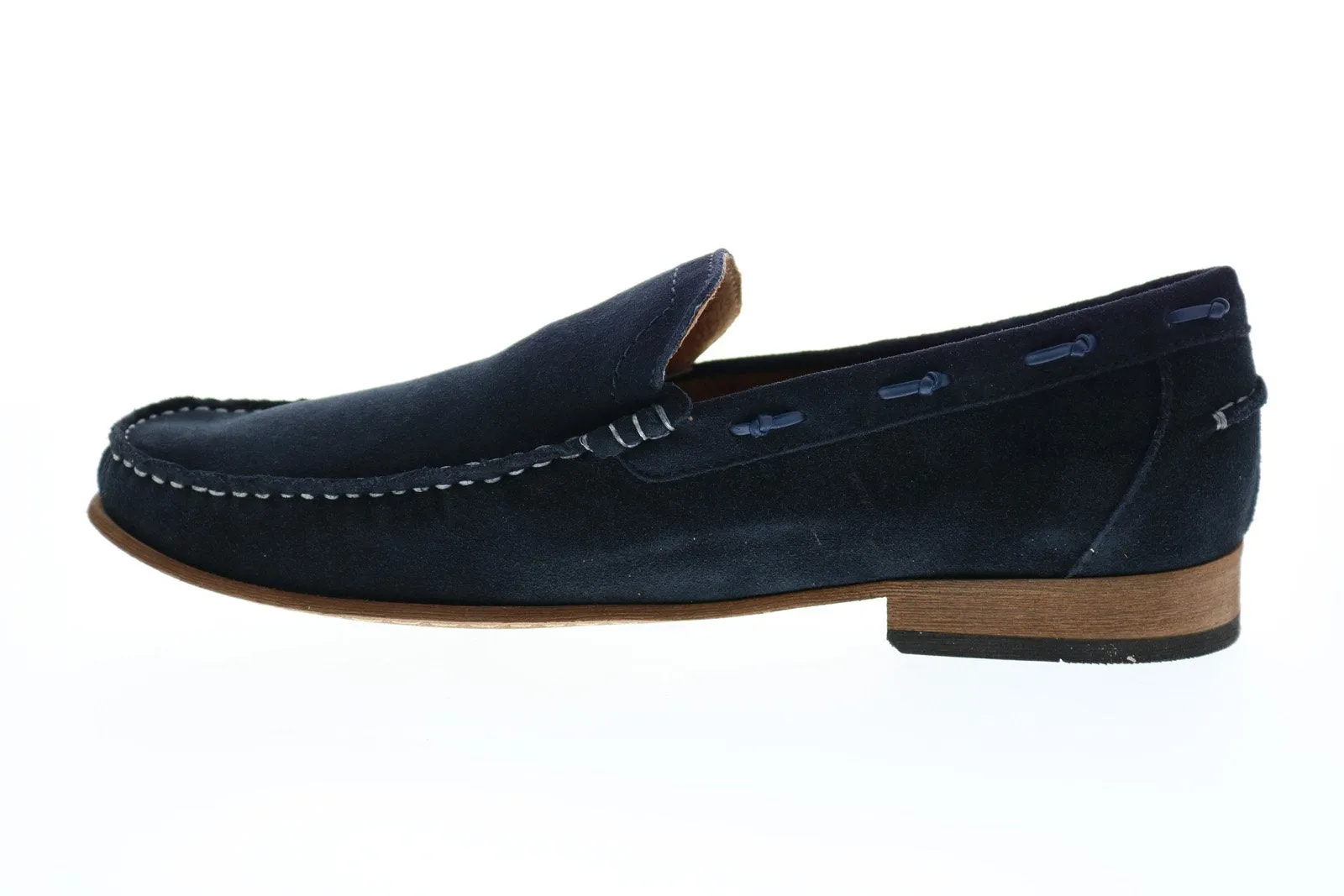 Andrew Marc West End NYWESTES-413 Mens Black Suede Moccasin Loafers & Slip Ons Shoes