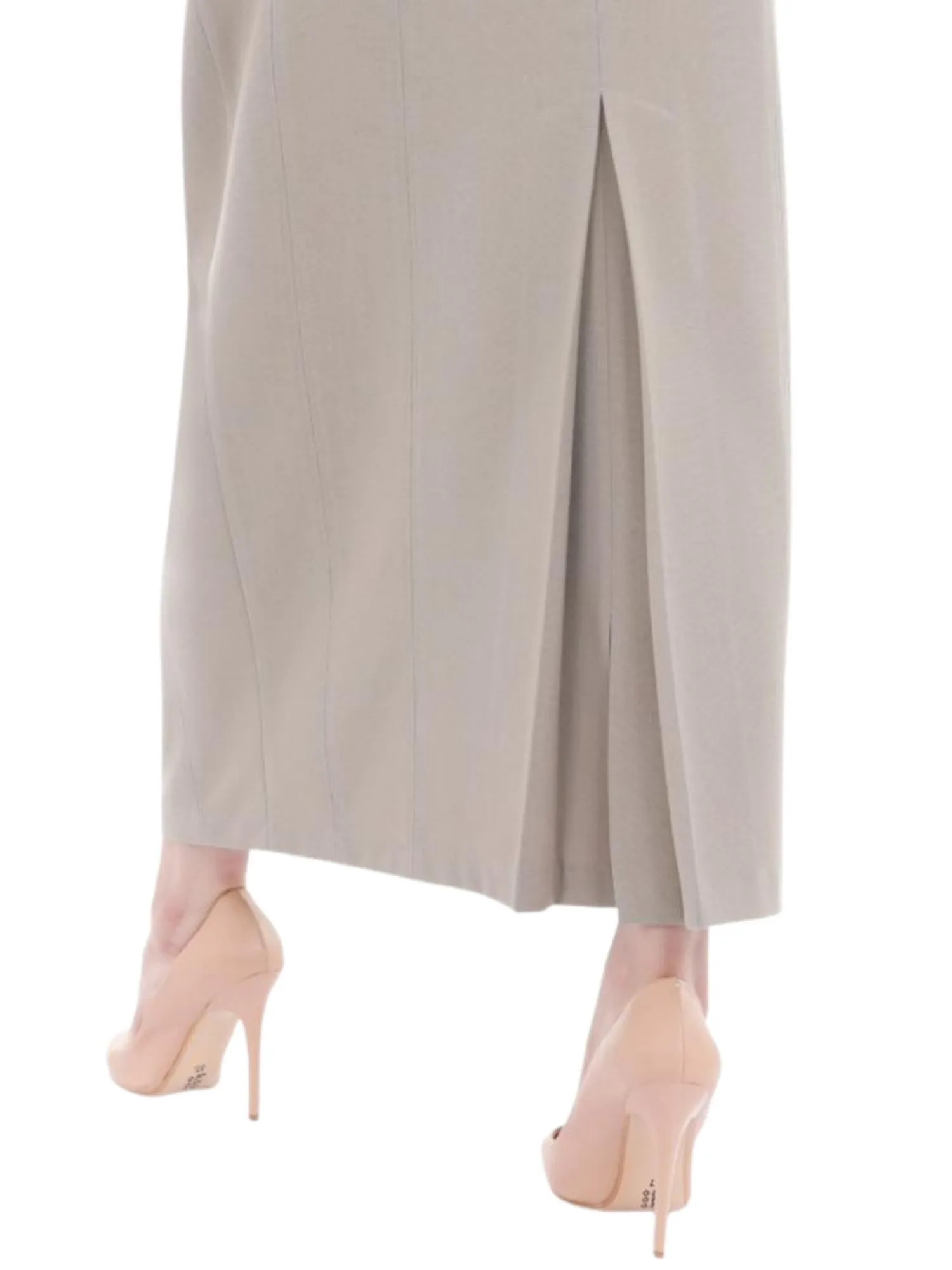 Ankle Length Plus Size Back Split Maxi Skirt - G-Line