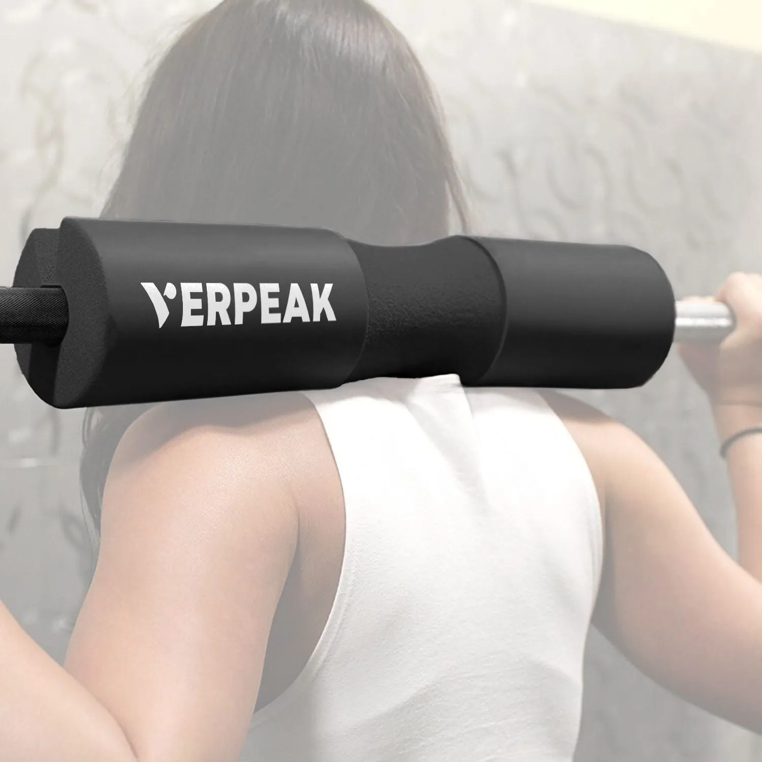 Anti-Slip Barbell Squat Pad, Foam, Lightweight, Black - VERPEAK