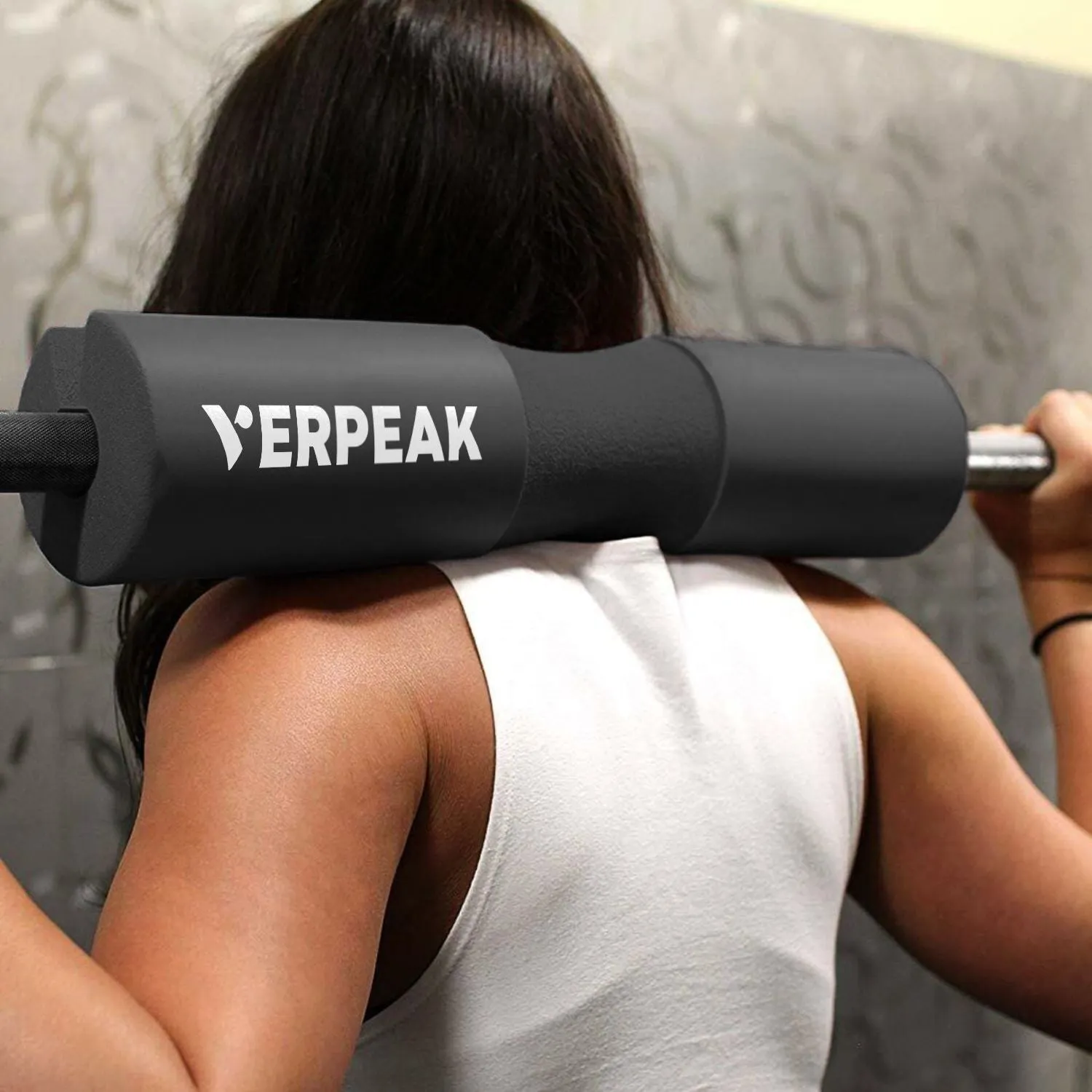 Anti-Slip Barbell Squat Pad, Foam, Lightweight, Black - VERPEAK