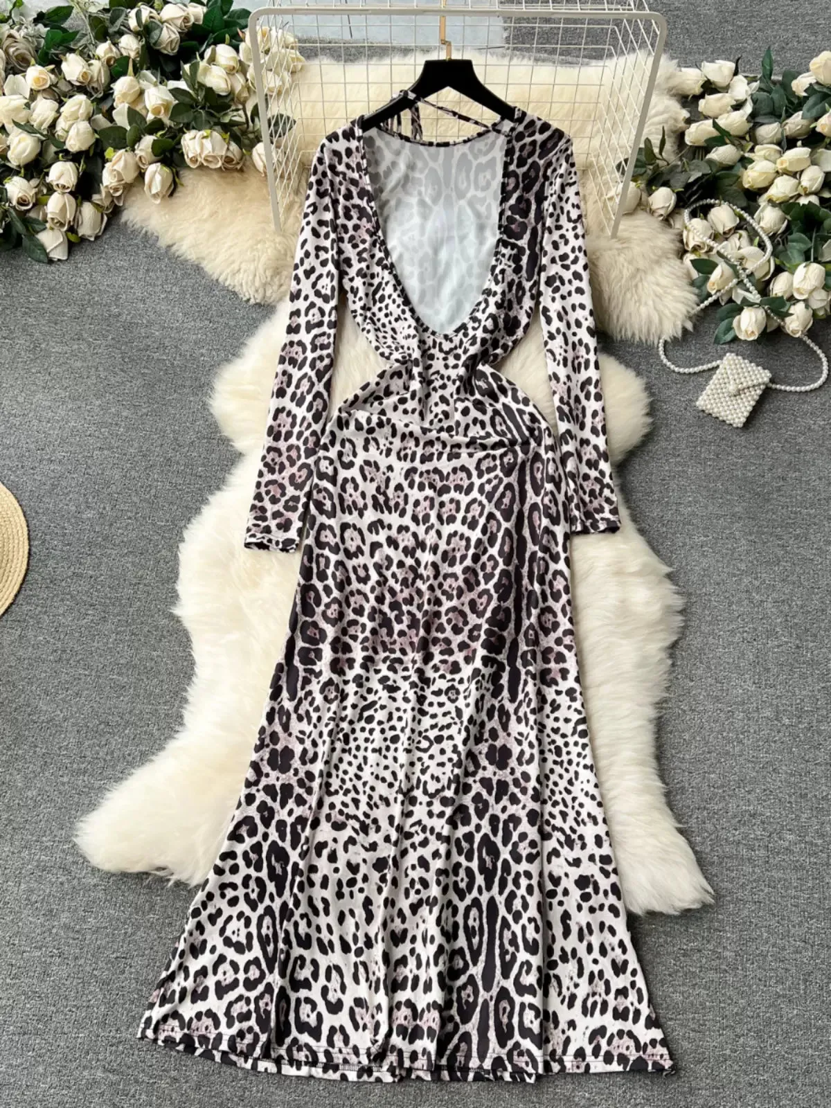 Aristocrat of the Jungle Leopard Print Maxi Dress