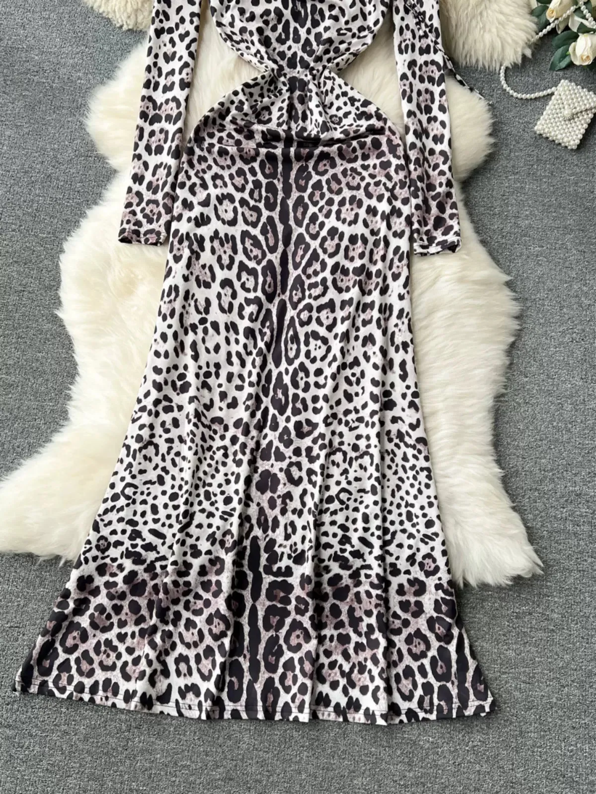 Aristocrat of the Jungle Leopard Print Maxi Dress