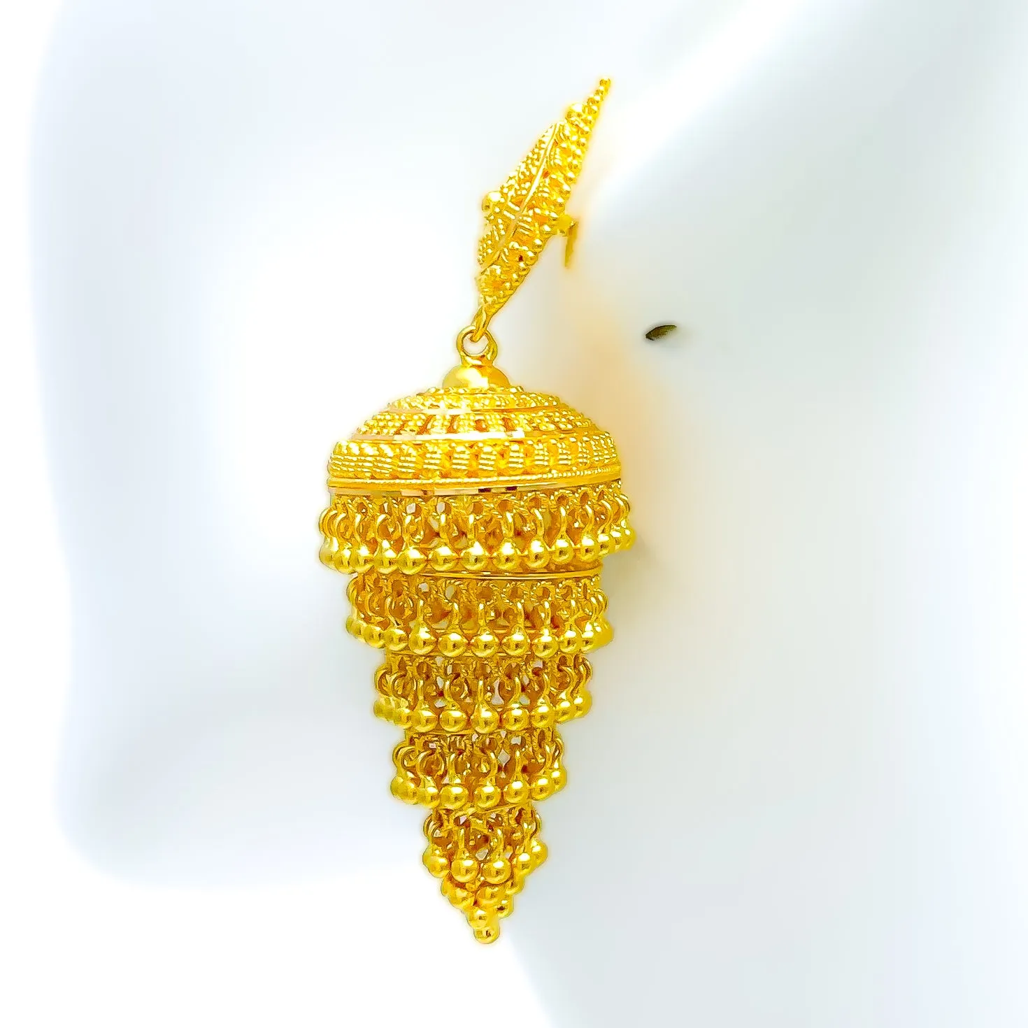 Attractive Layered 22k Gold Jhumki