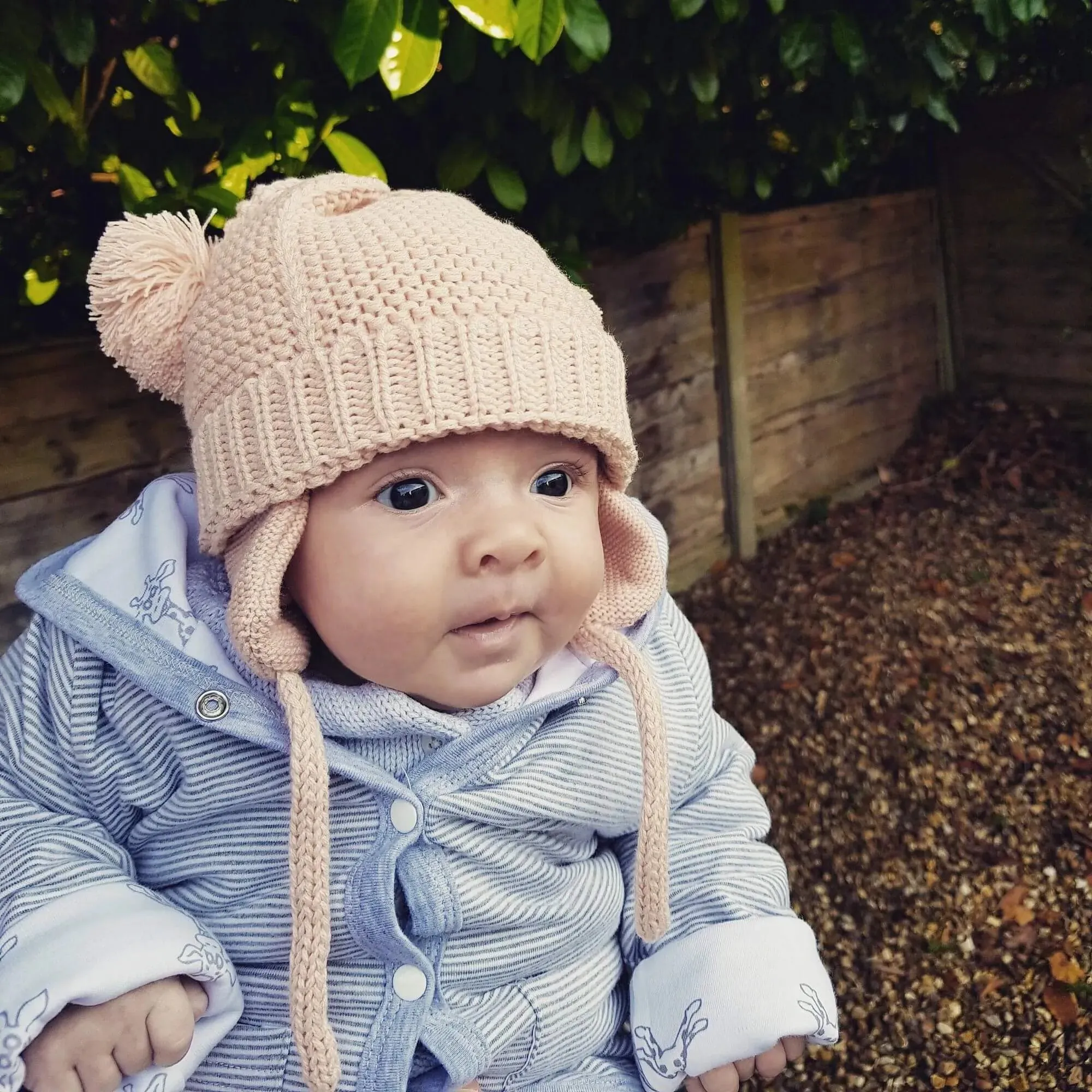 Baby Bobble Hat - Navy