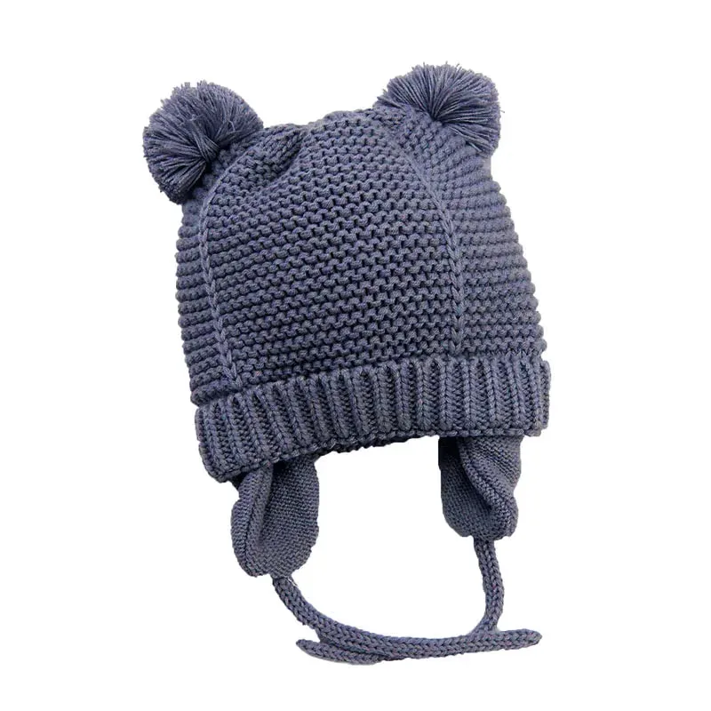 Baby Bobble Hat - Navy