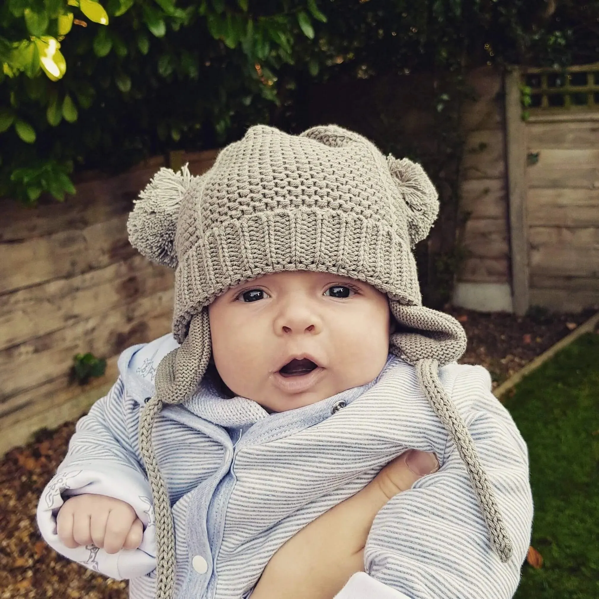 Baby Bobble Hat - Navy