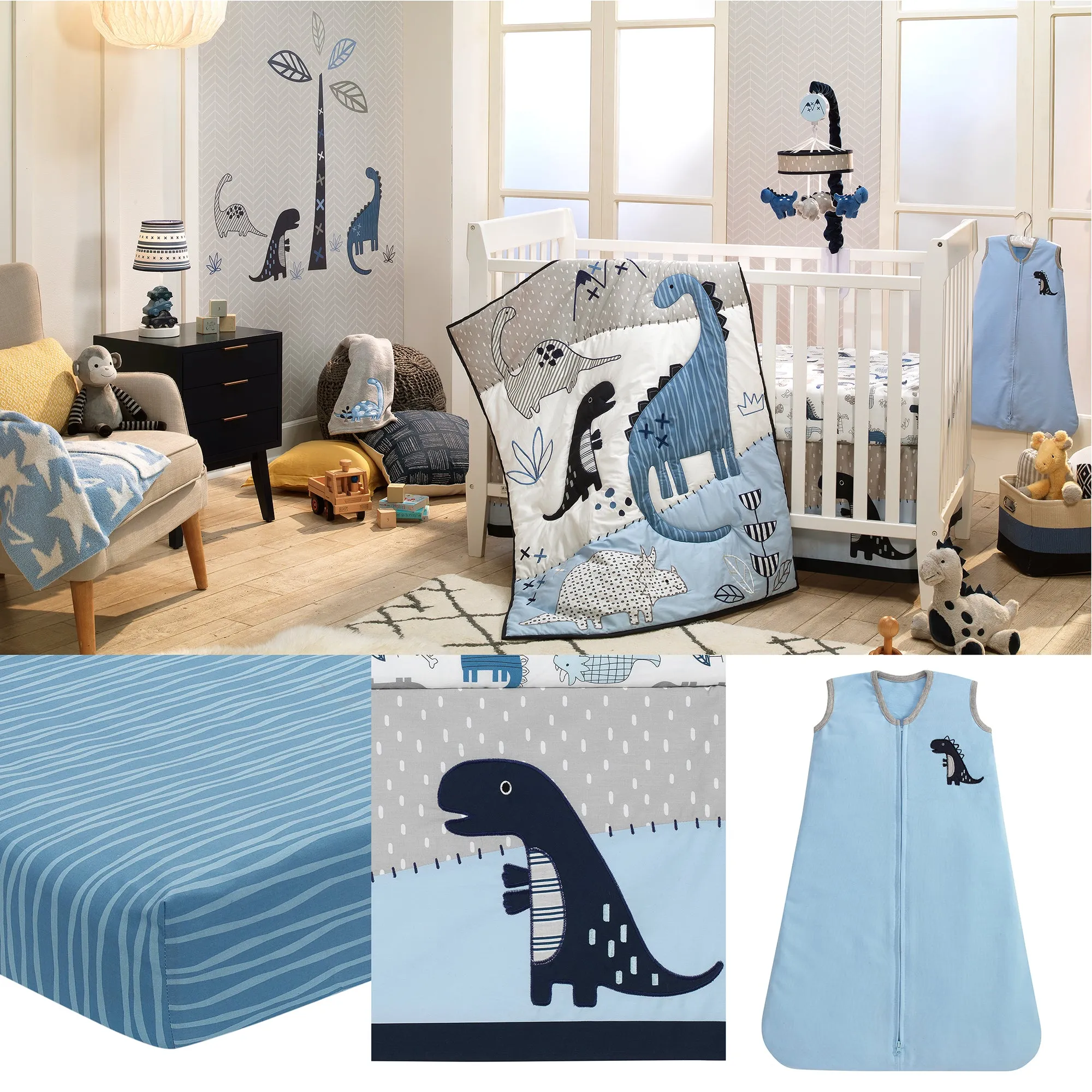 Baby Dino 6-Piece Crib Bedding Set