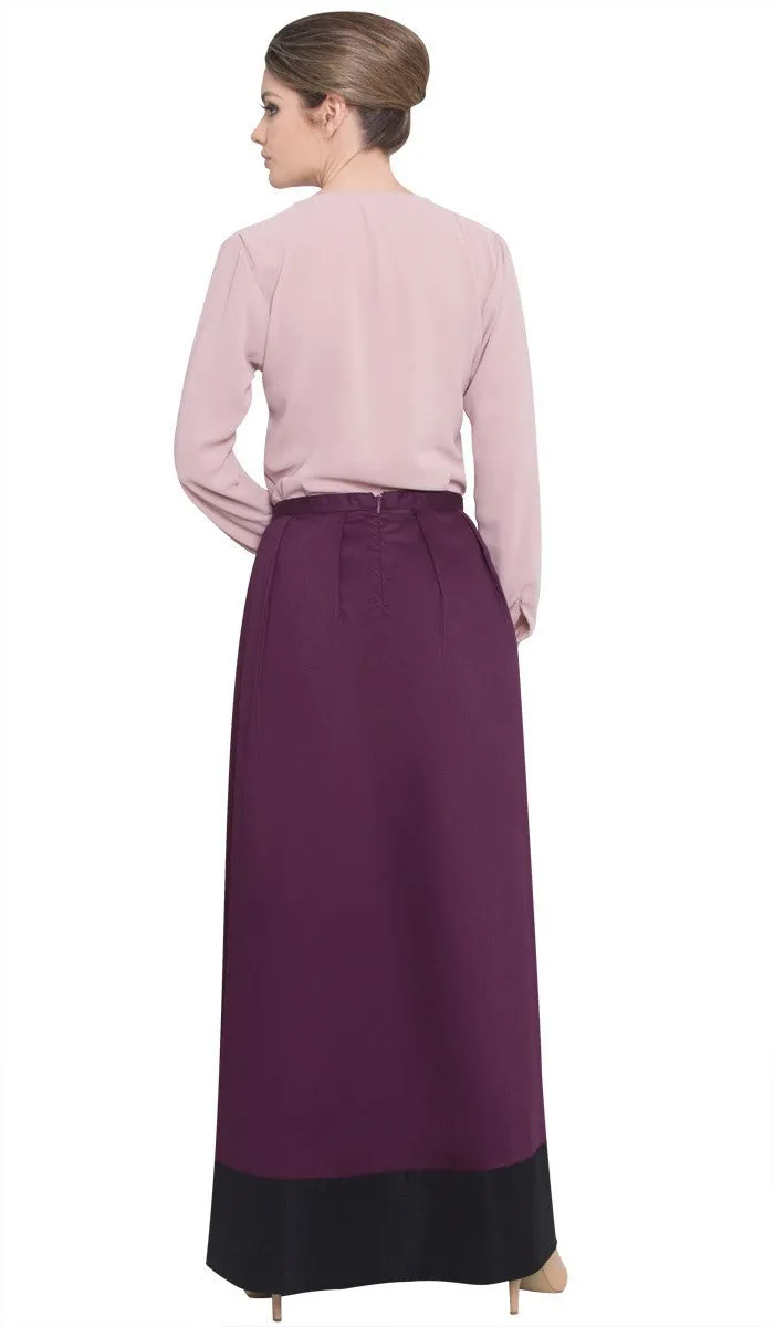 Bella Formal Silky Long Maxi Skirt - Purple - FINAL SALE