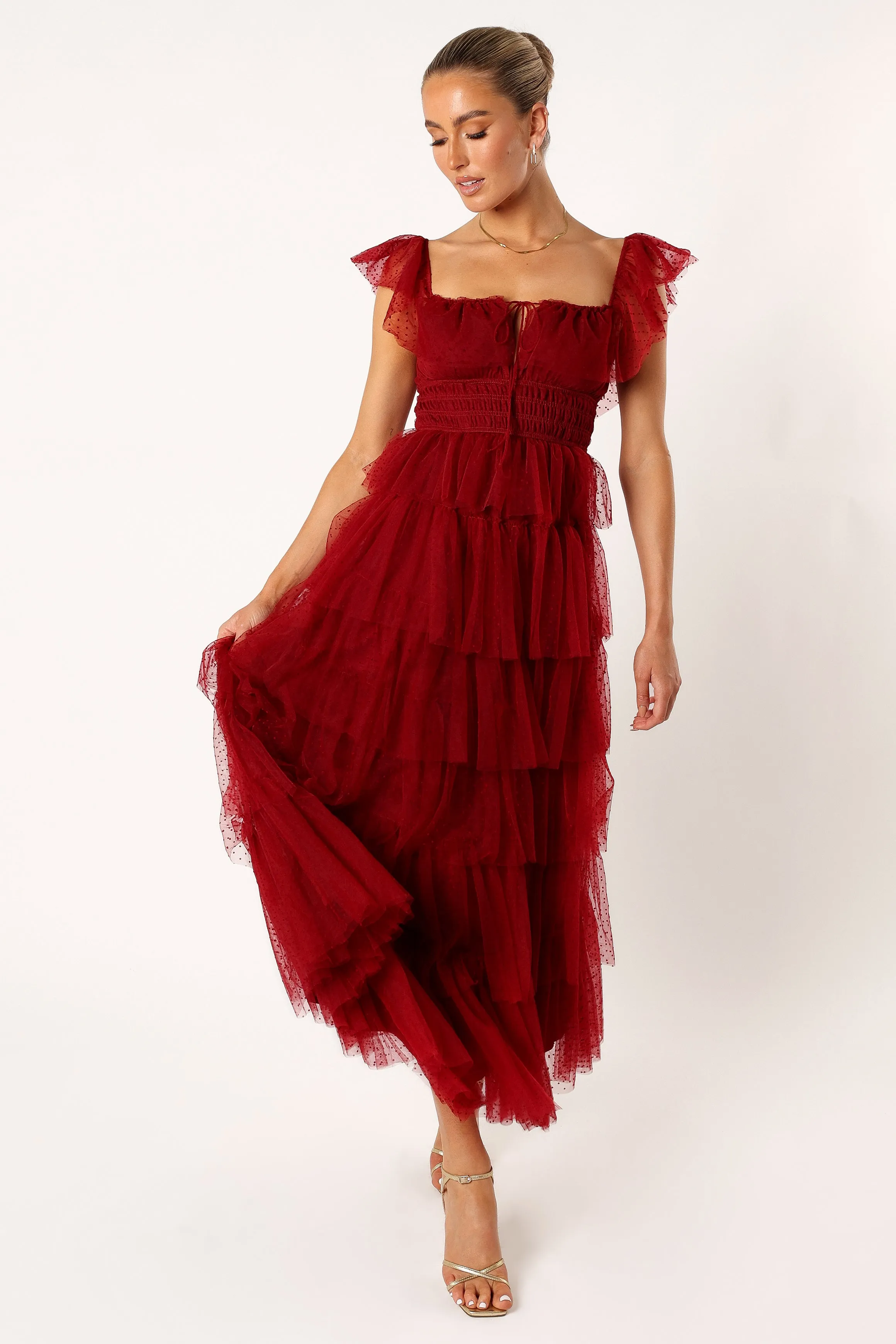 Belle Maxi Dress - Burgundy