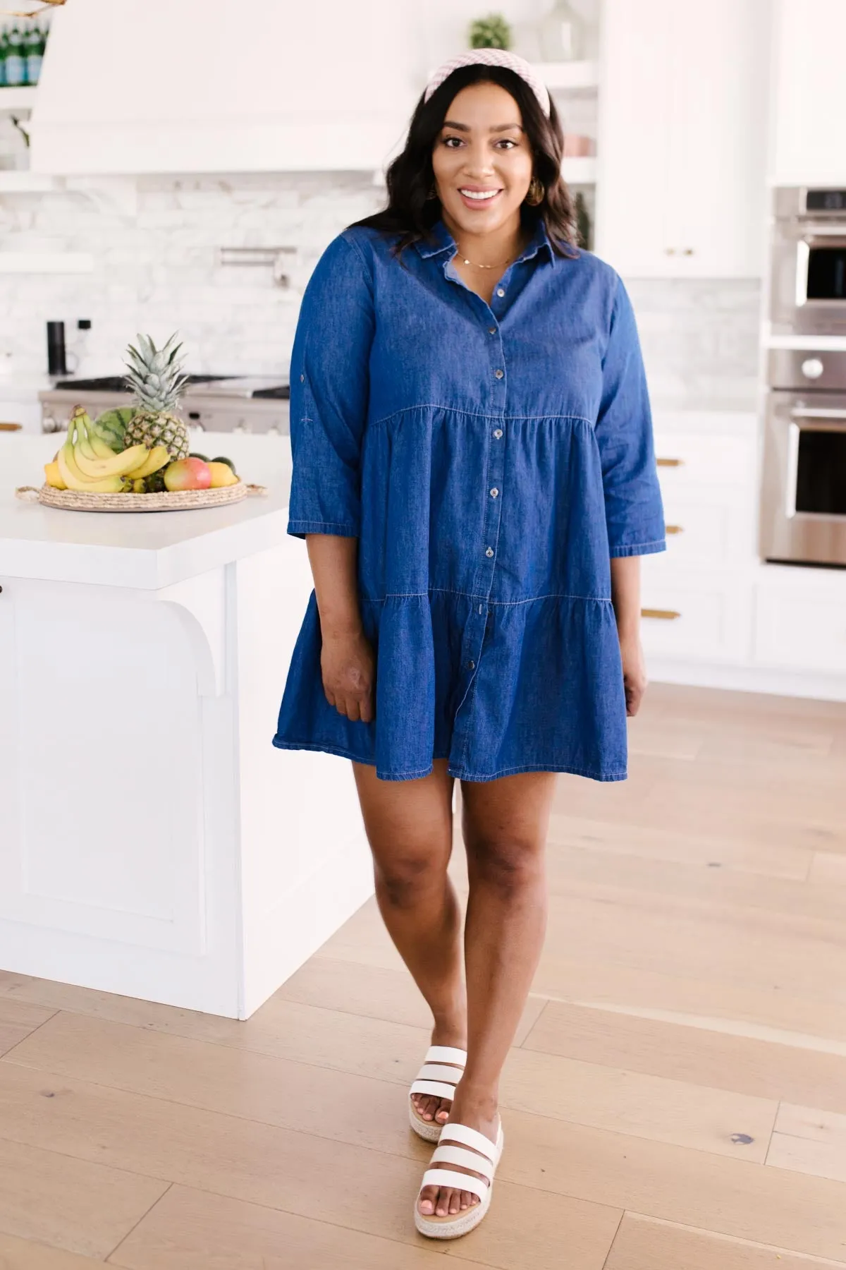 Blue Jean Baby Button Down Dress