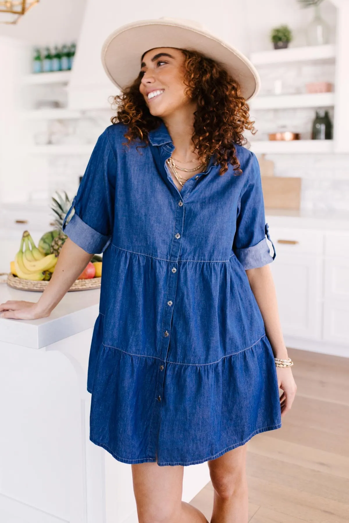 Blue Jean Baby Button Down Dress