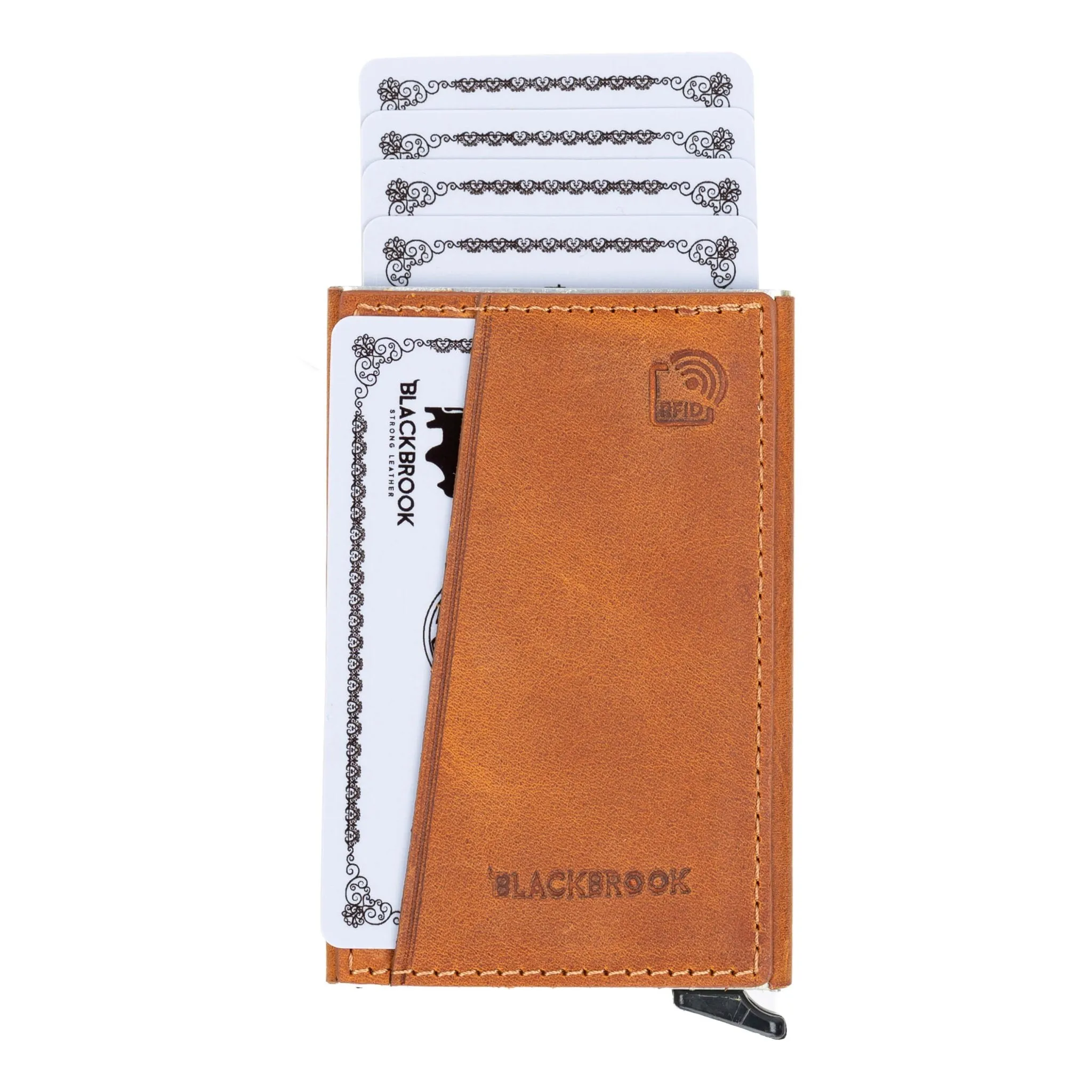 Bond Slim Card Holder Wallet with RFID, Golden Brown