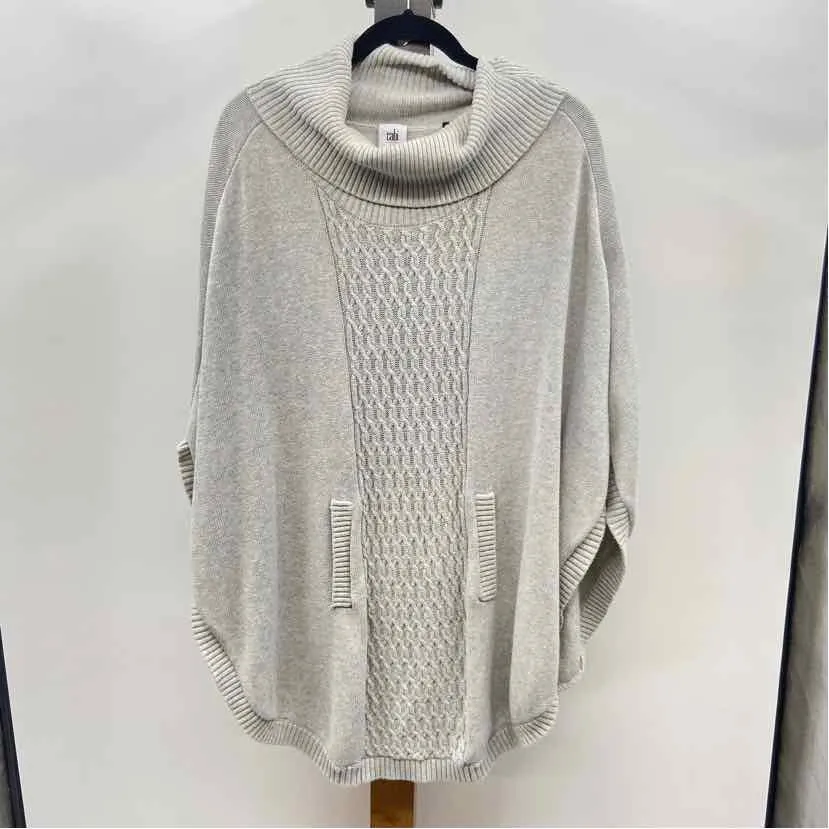 CABI Women's Size M Gray Solid Poncho