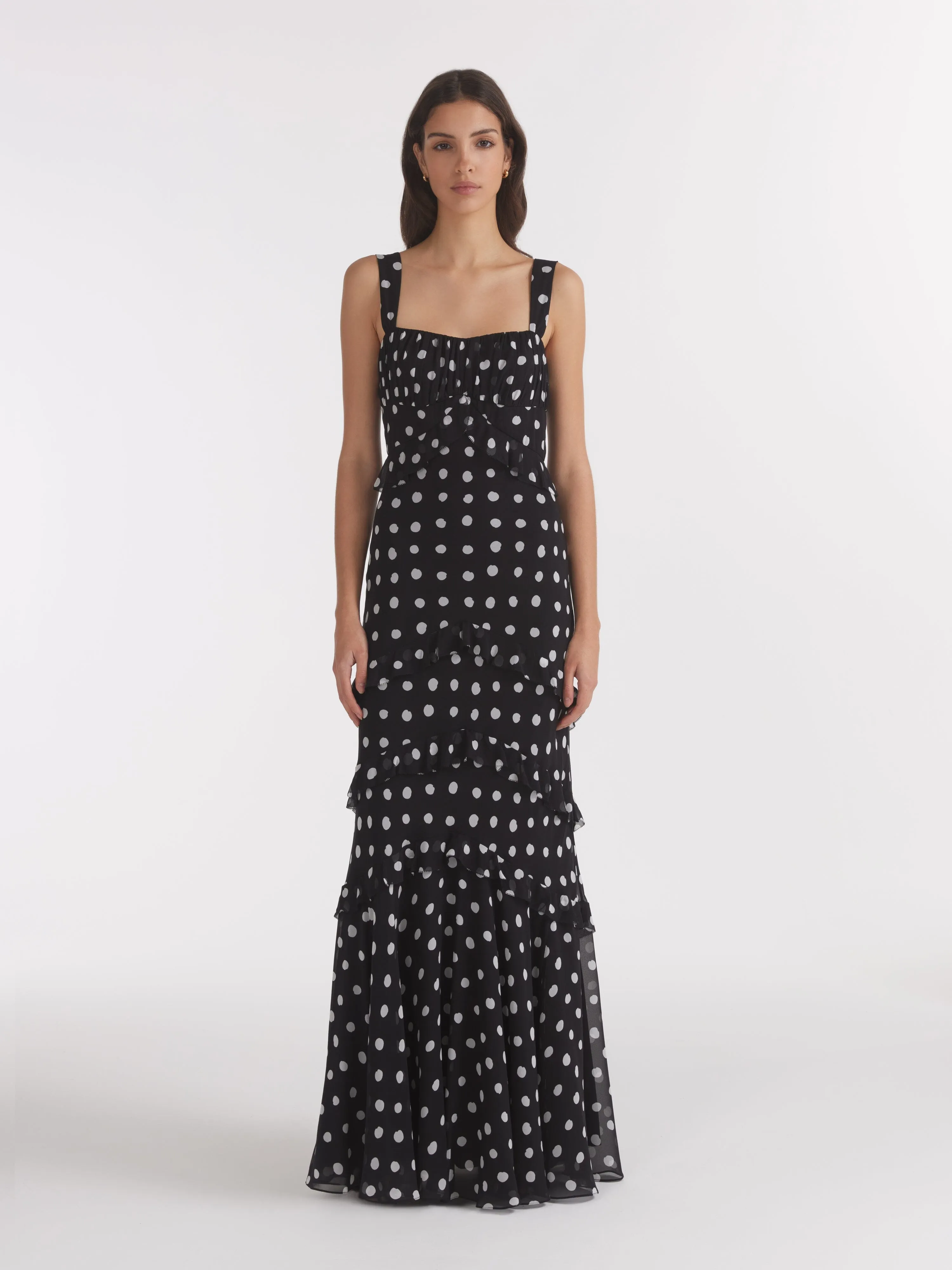 Chandra Dress in Mono Dot