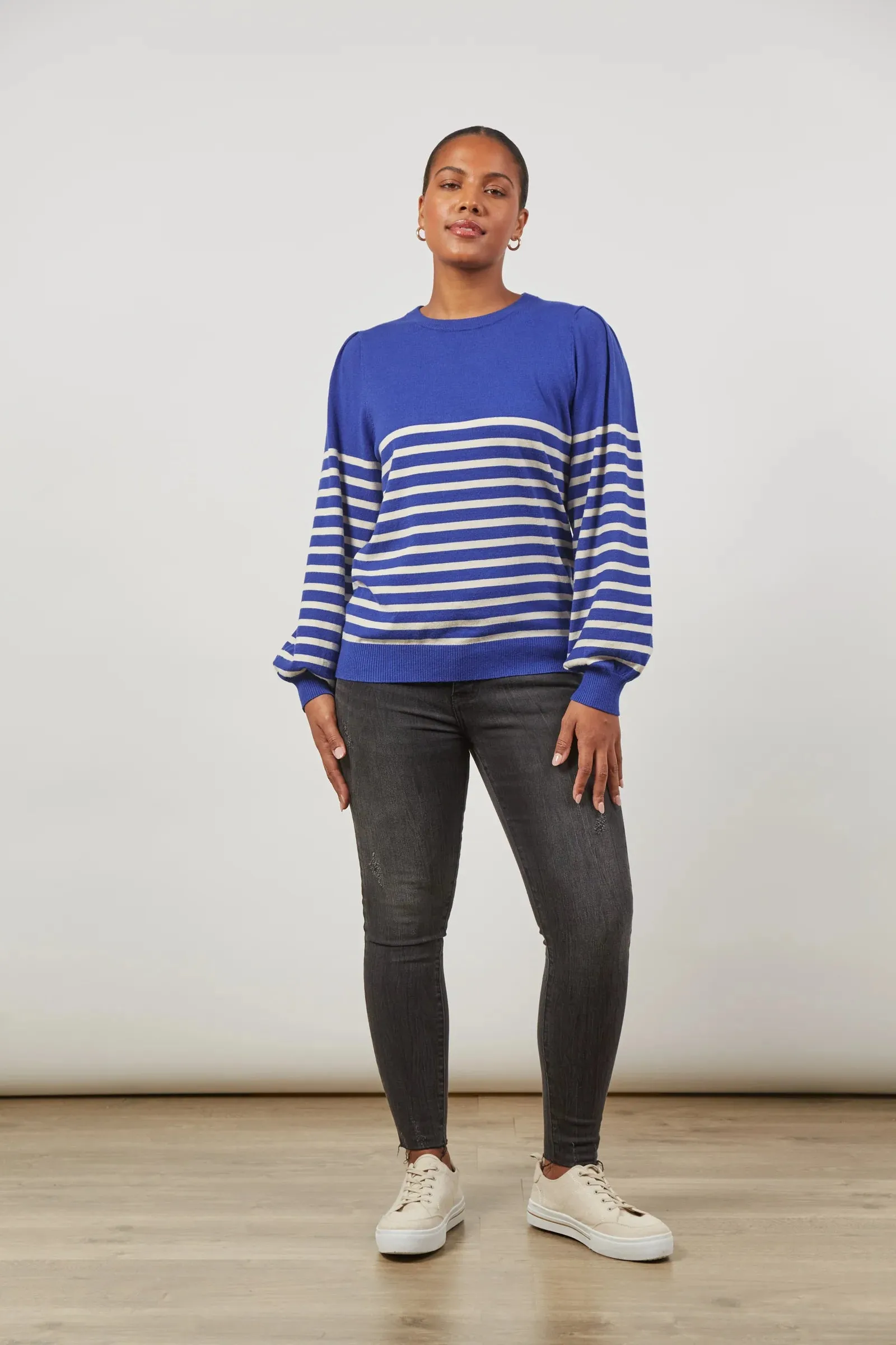 Cosmo Stripe Jumper - Cobalt