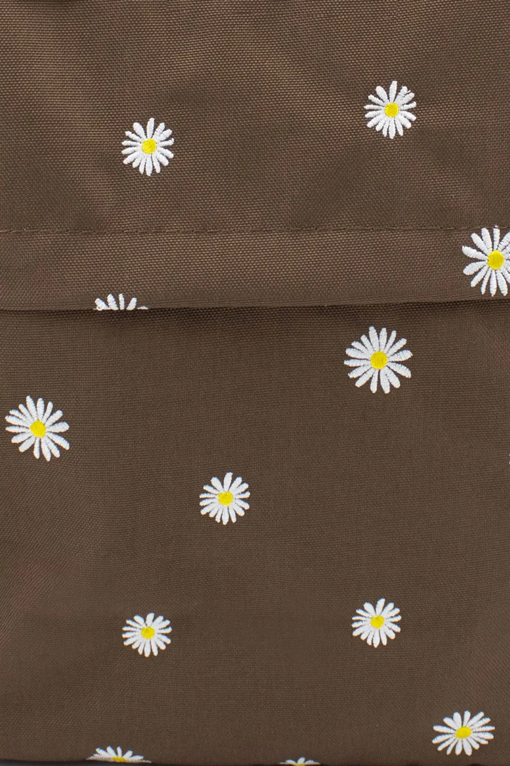 Daisies Brown | Embroidered “Hackney” Backpack | Medium - PRE-ORDER