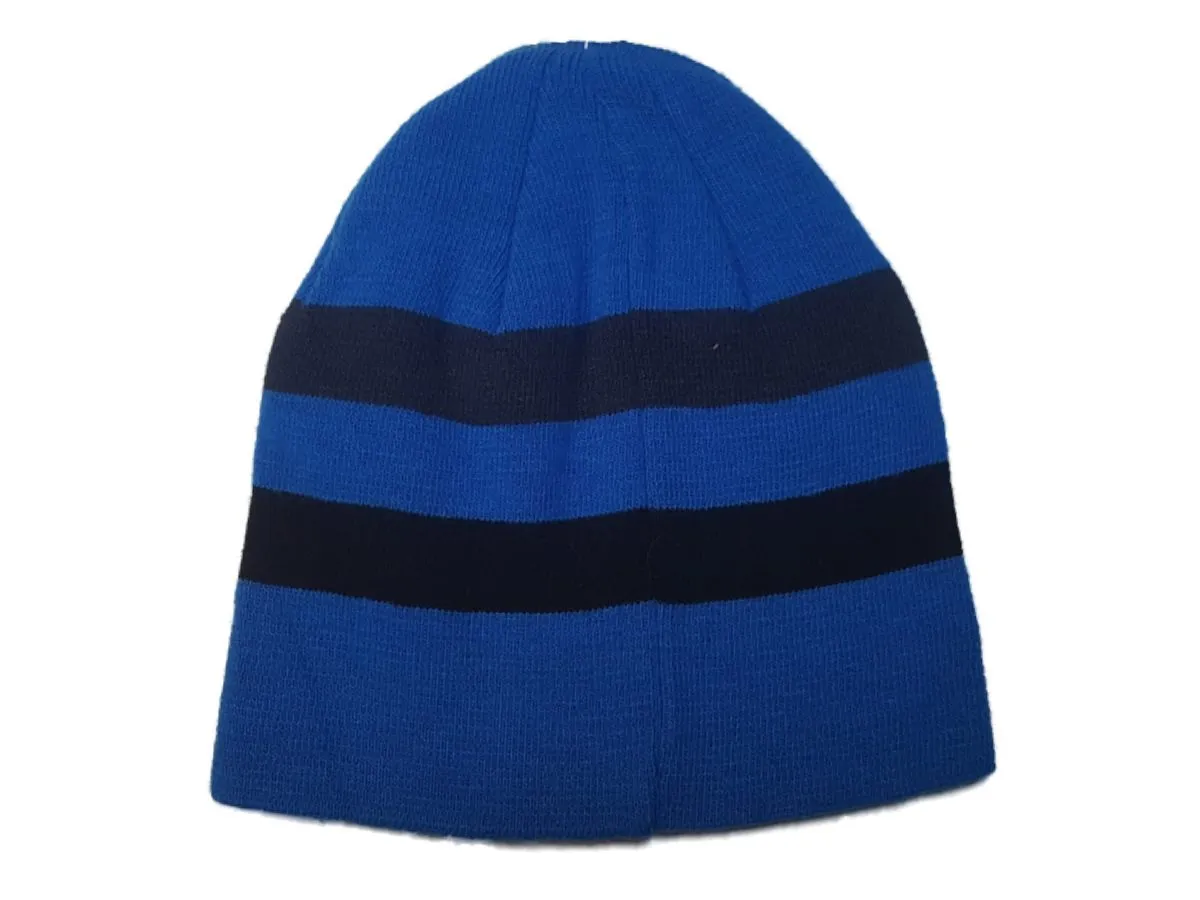 Dallas Mavericks Men's Blue Striped Acrylic Knit Uncuffed Skull Beanie Hat Cap