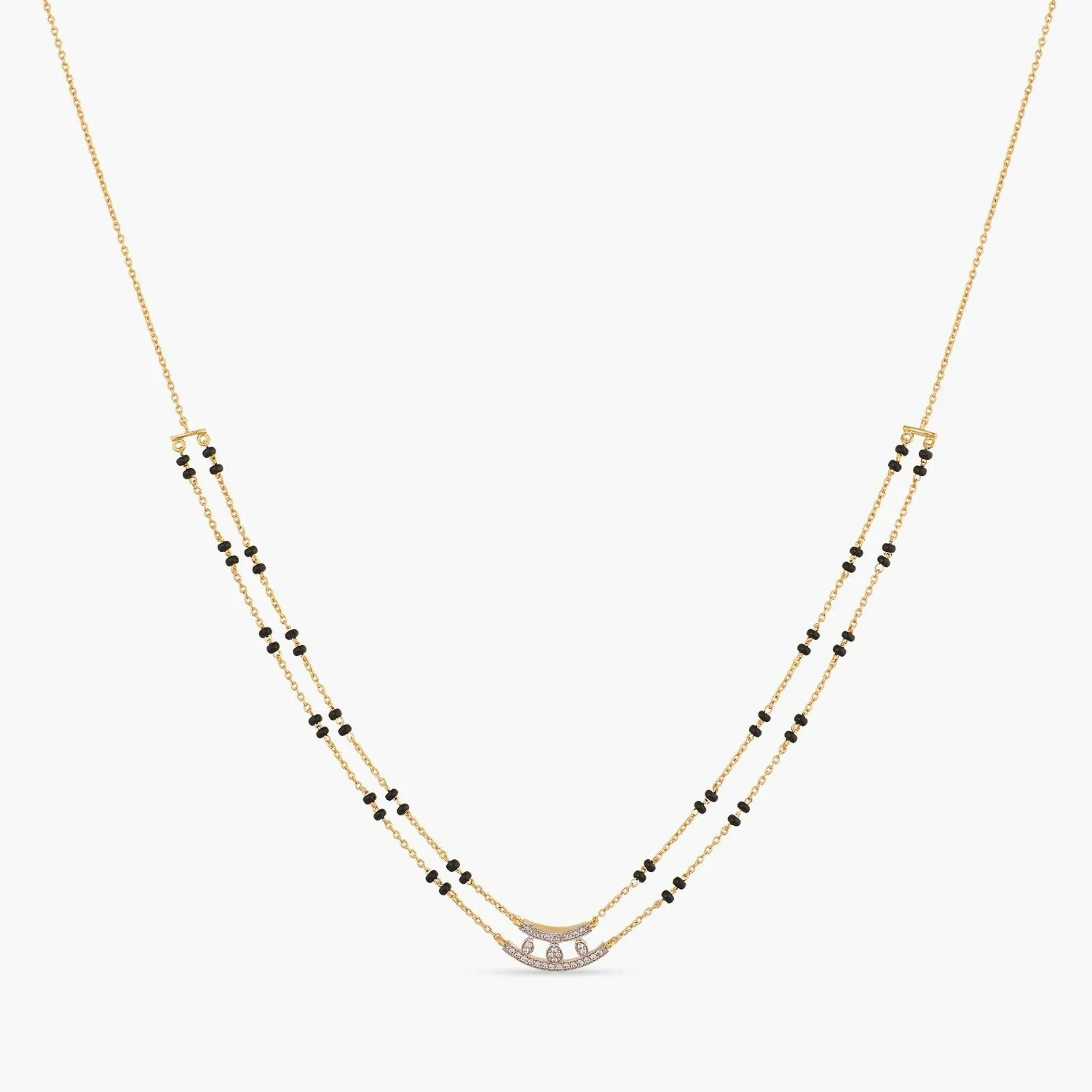 Dazzle Layered CZ Silver Mangalsutra