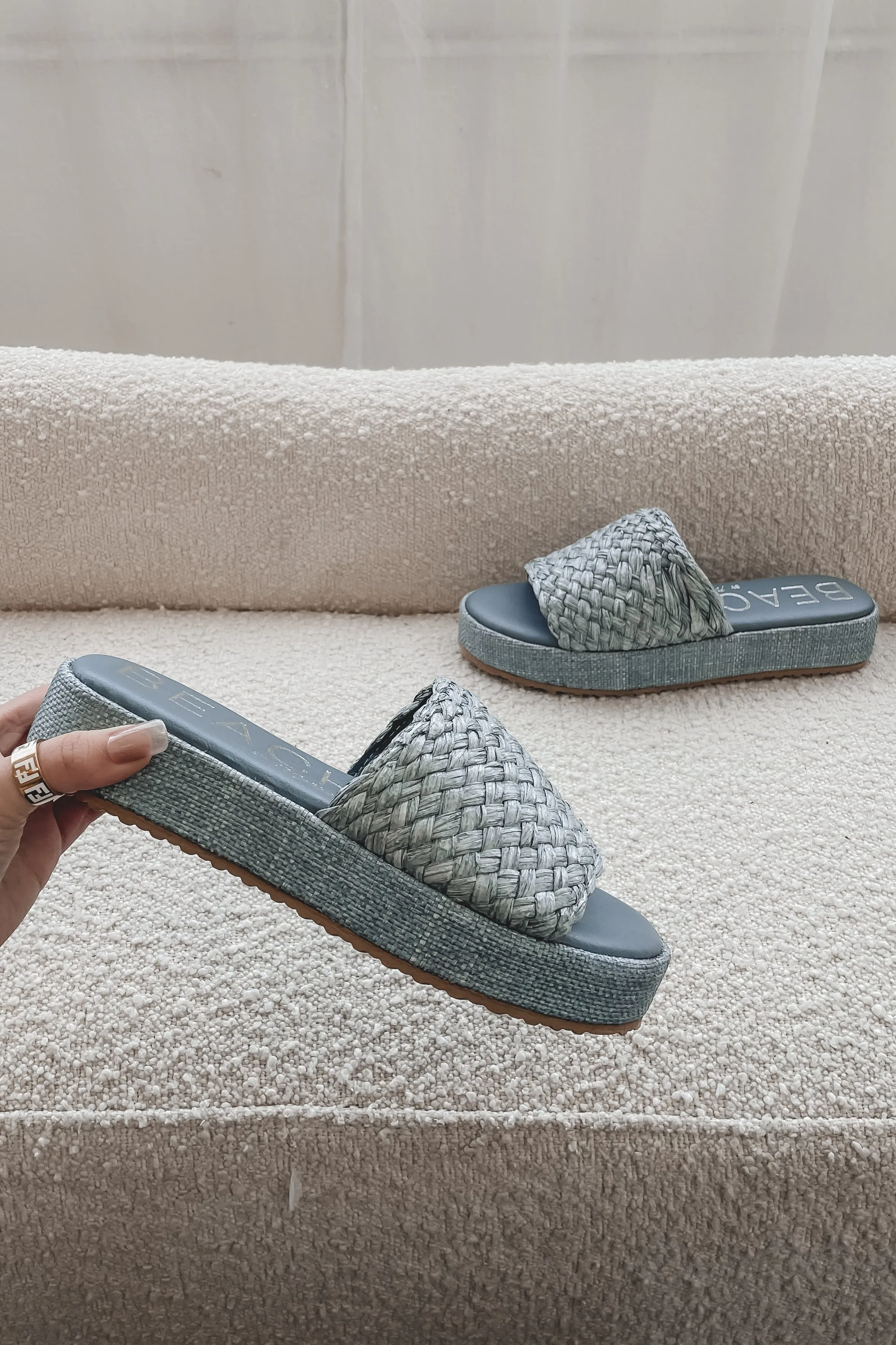 DEAL Washed Ashore Woven Slip On Sandal