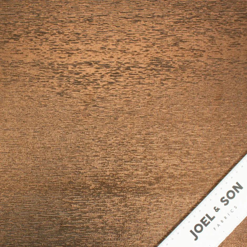 Deep Brown Metallic Sheer Silk Blend Lamé