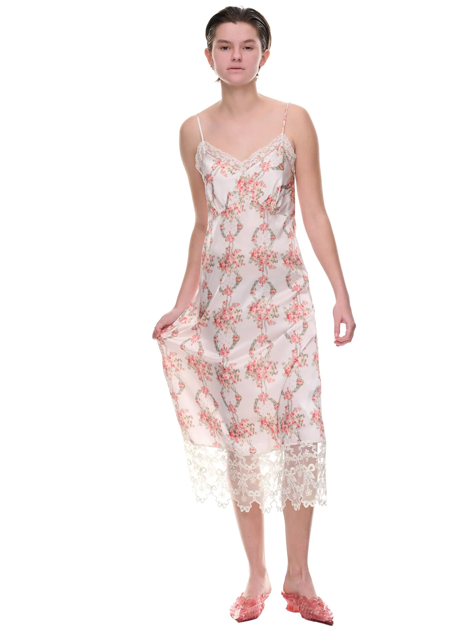 Deep Lace Slip Dress (7210-1006-WREATH)