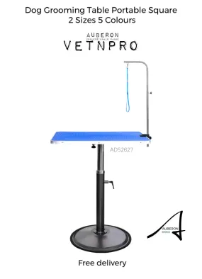 Dog Grooming Table Pneumatic Lift Adjustable Height 2 Sizes