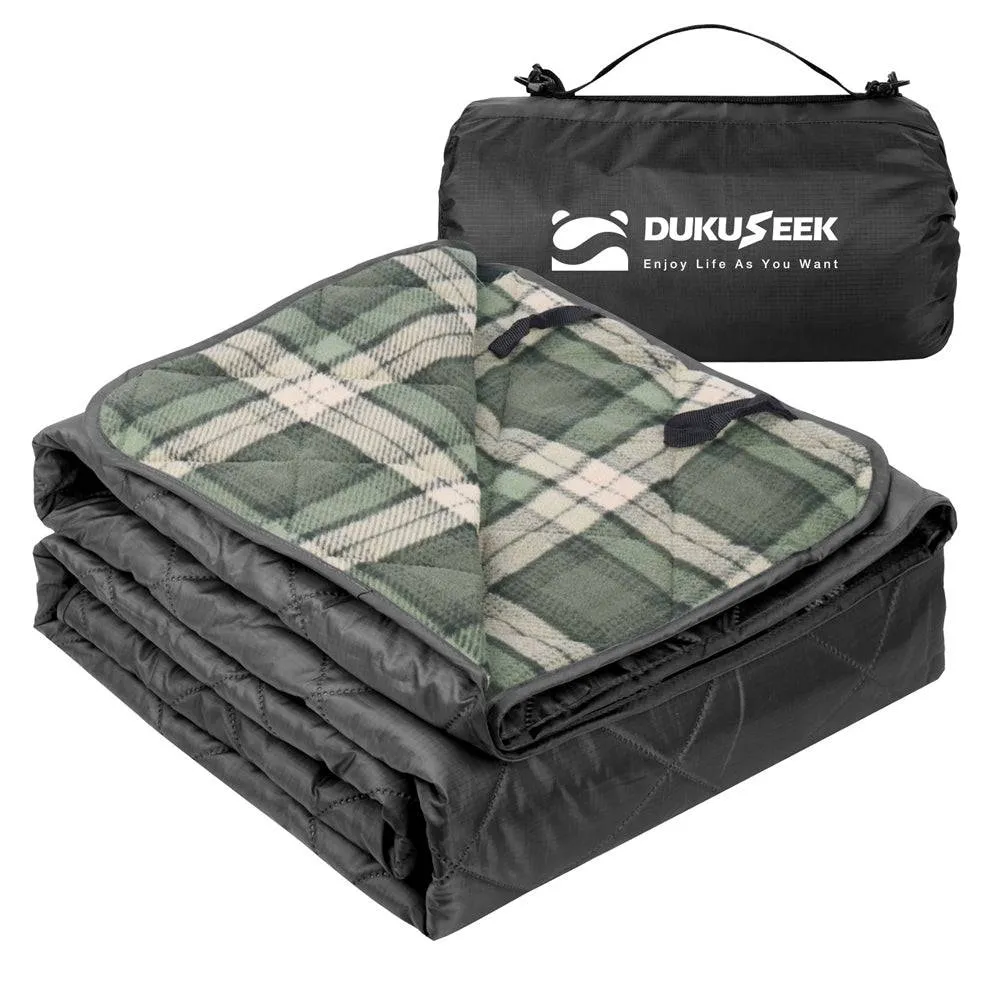 DUKUSEEK Fleece Blanket Hoodie Thick Fleece Waterproof Outdoor Blanket Portable & Wearable