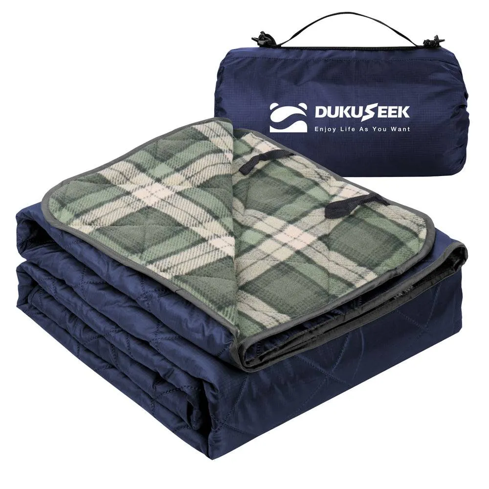 DUKUSEEK Fleece Blanket Hoodie Thick Fleece Waterproof Outdoor Blanket Portable & Wearable