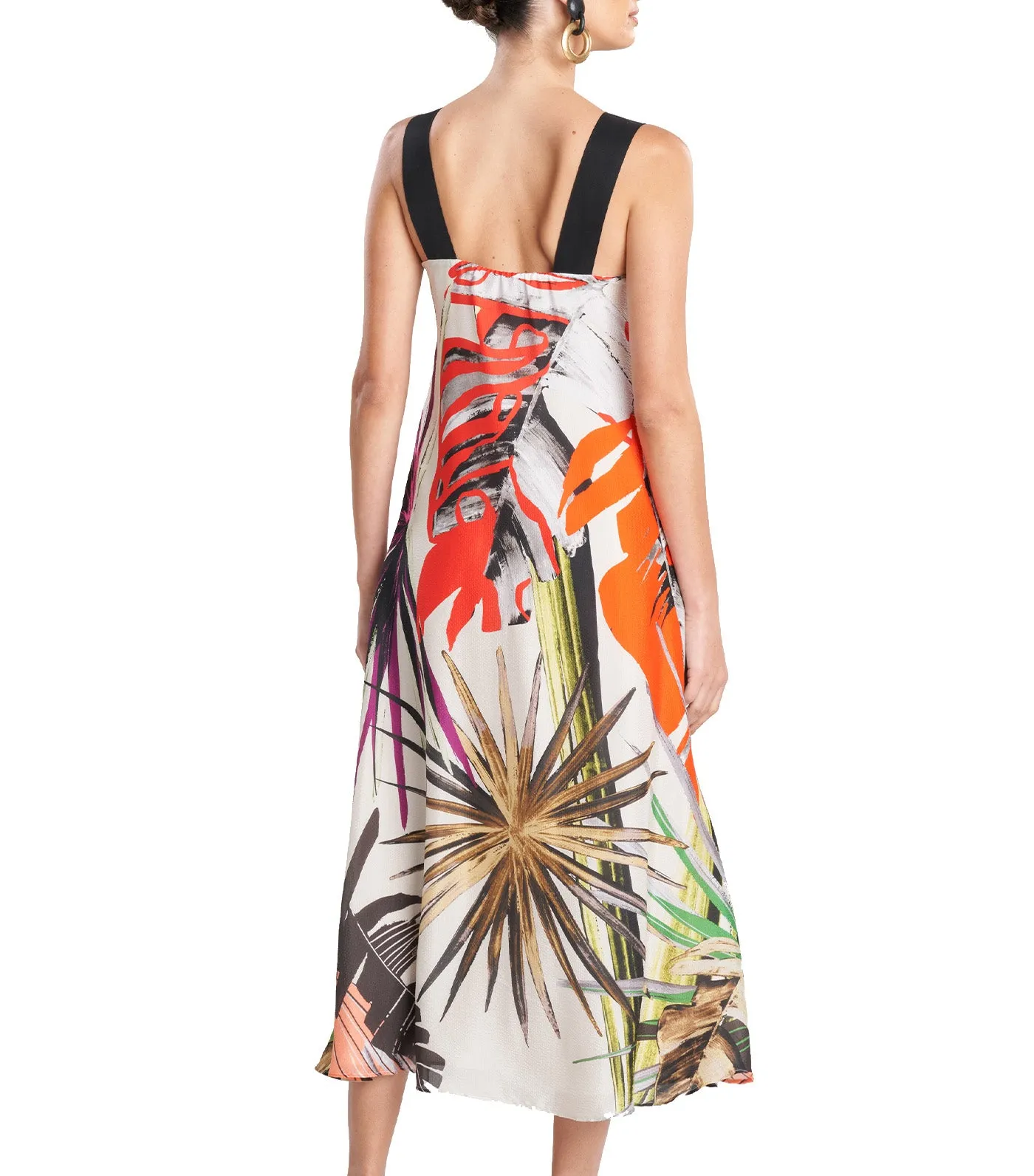 El Nido Obi Silk Midi Dress White Sand