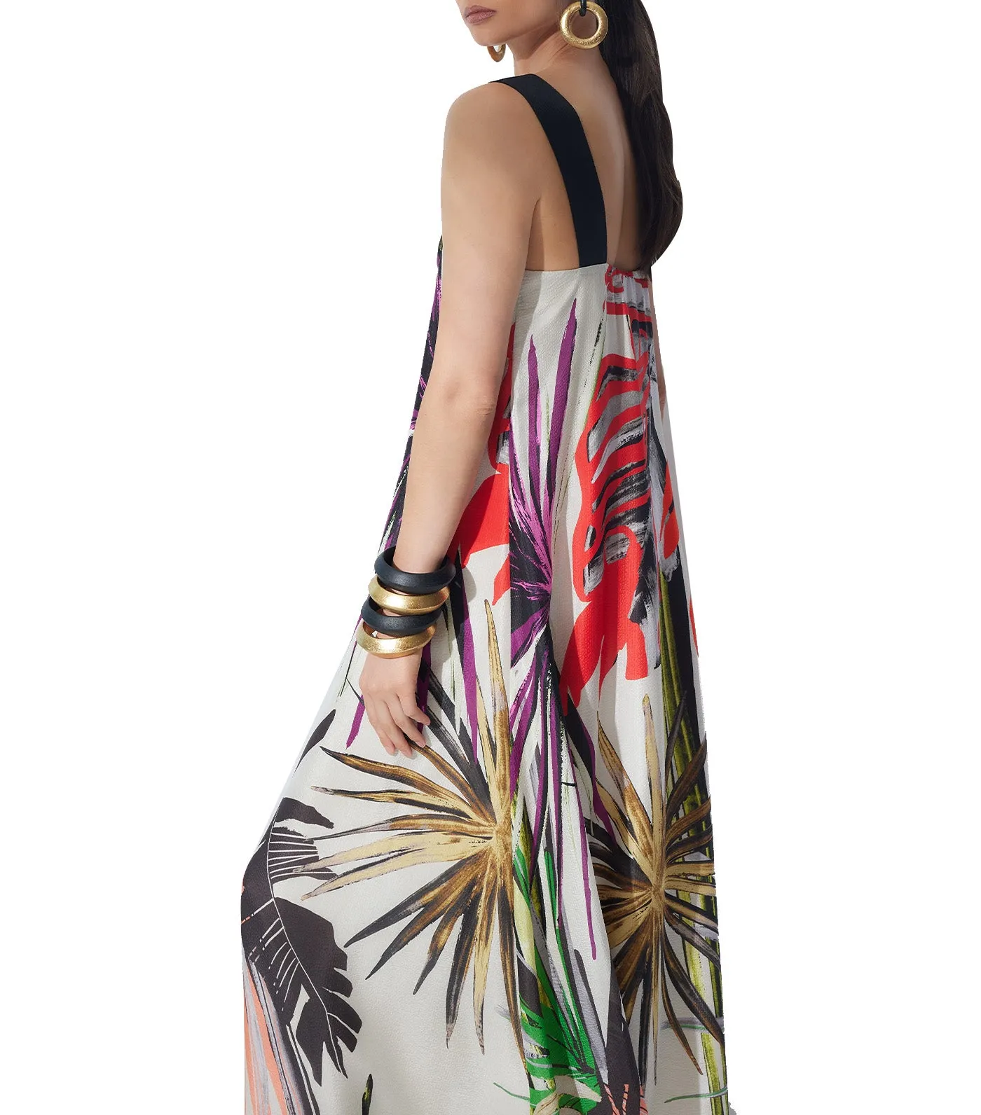 El Nido Obi Silk Midi Dress White Sand